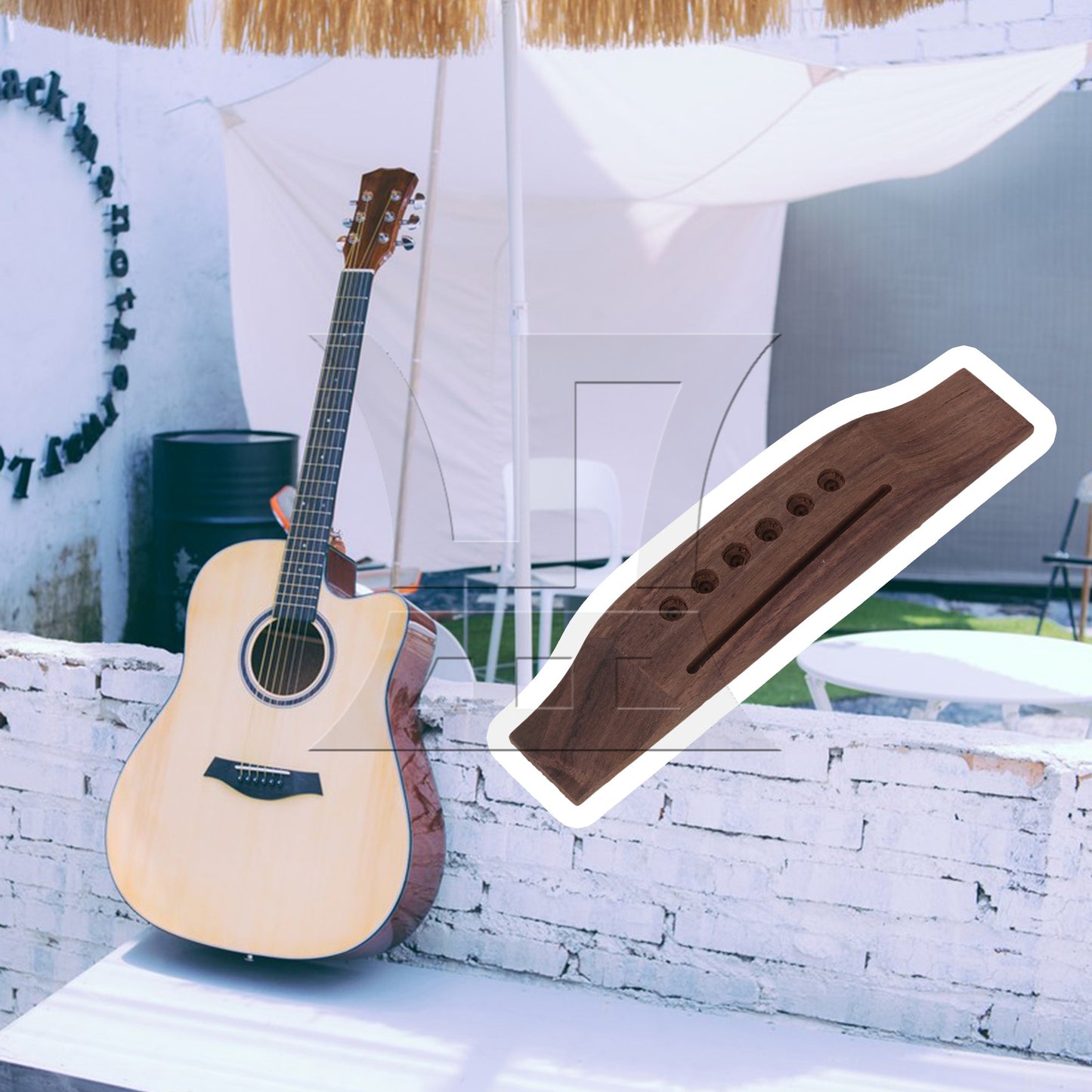 Saddle Thru Acoustic Guitar Bridge Rosewood
