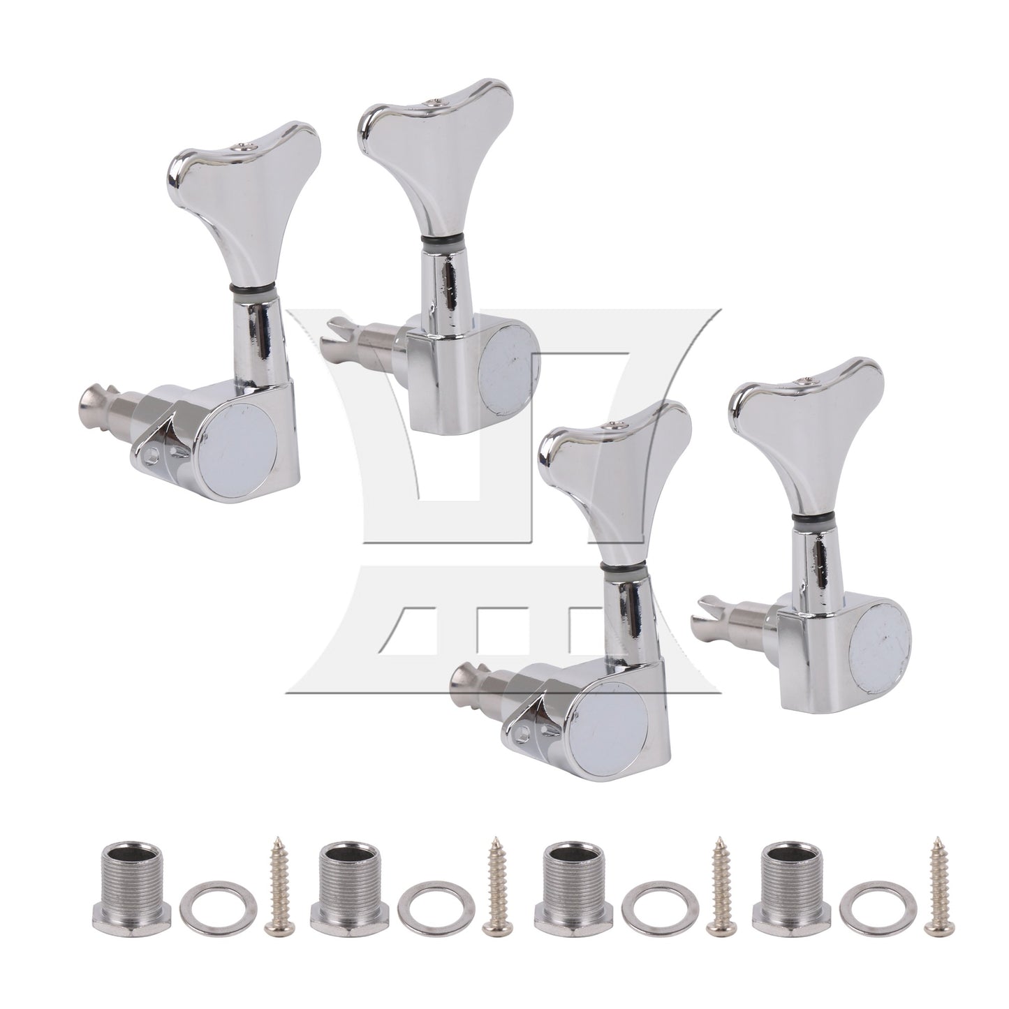 Black 4 Right Hand Sealed BASS TUNERS Machine Heads Set