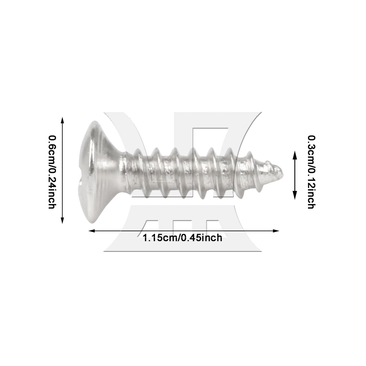 50 x Chrome Guitar Bass Pickguard Screws For Guitar