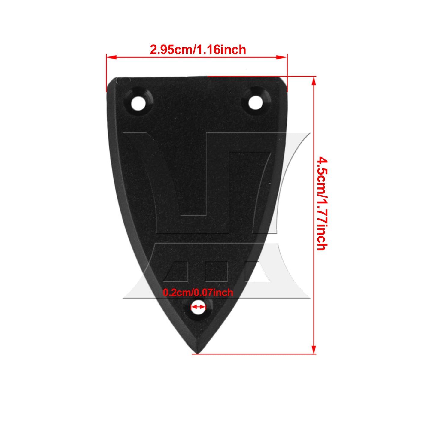 2Pieces BLACK 1 layer Triangle TRUSS ROD COVER FOR GUITAR