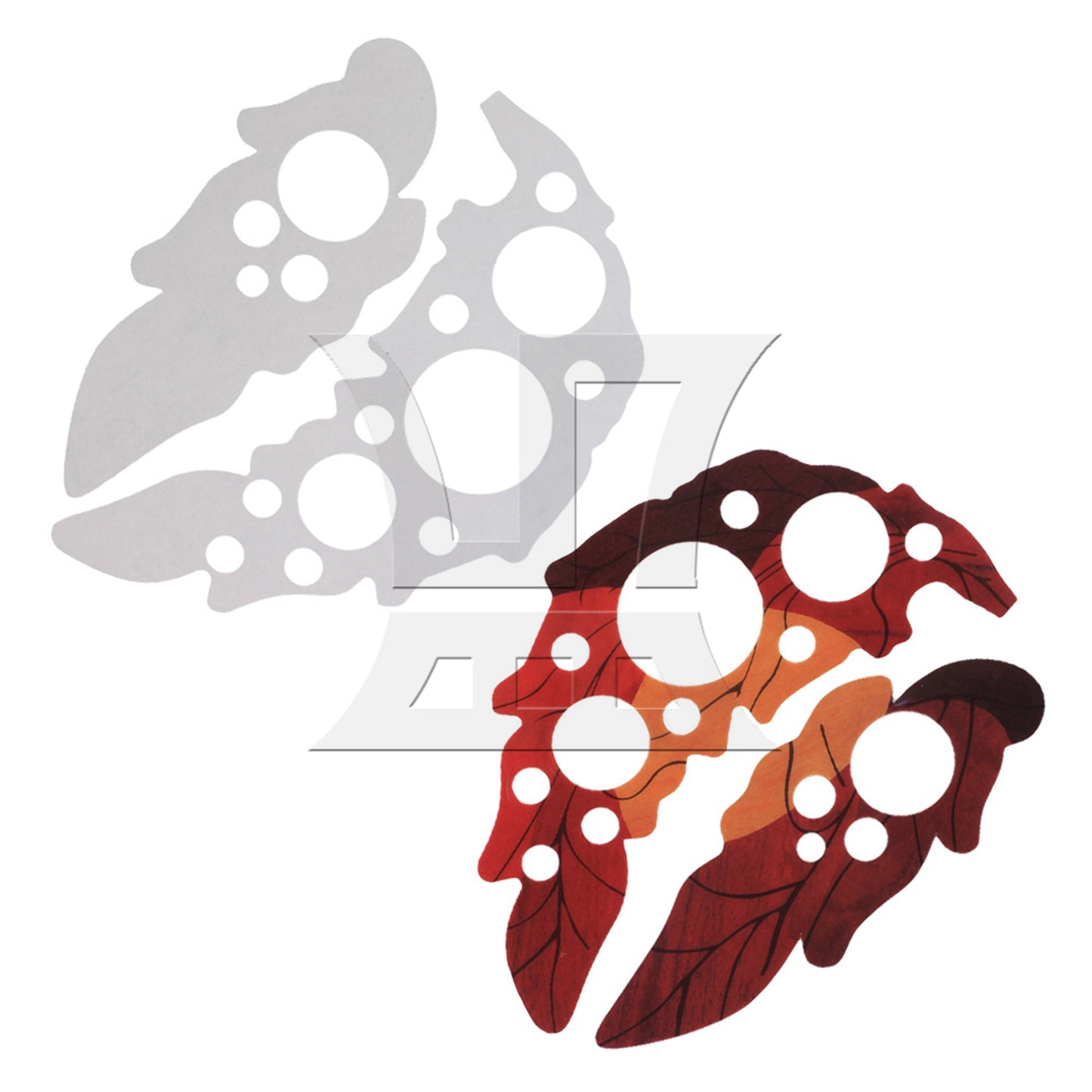 1 Pair Leaf Design Acoustic Guitar Pickguard /Grape Shape