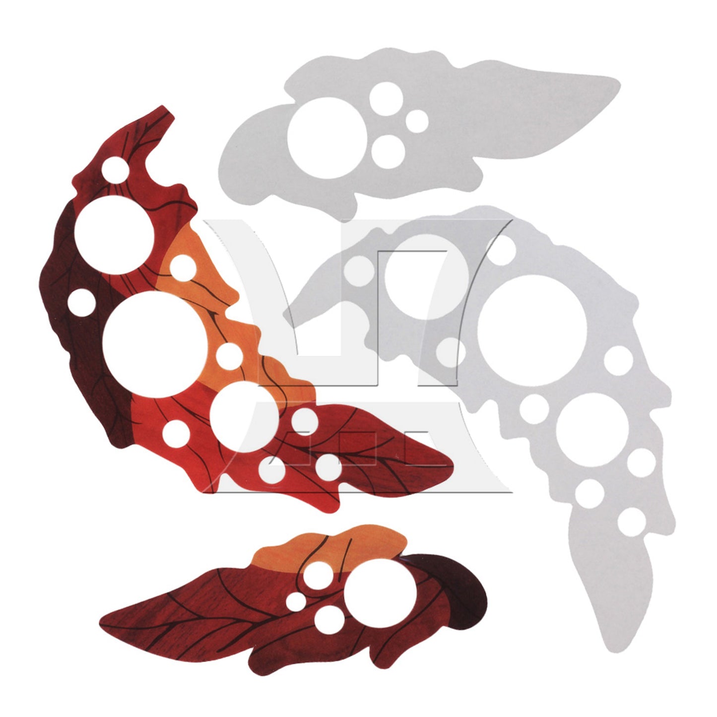 1 Pair Leaf Design Acoustic Guitar Pickguard /Grape Shape
