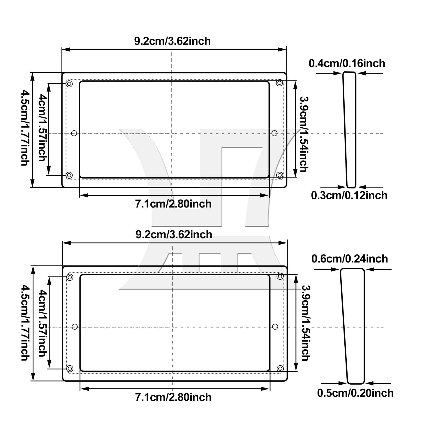 Pickup Ring Flat Bottom For Electric Guitar