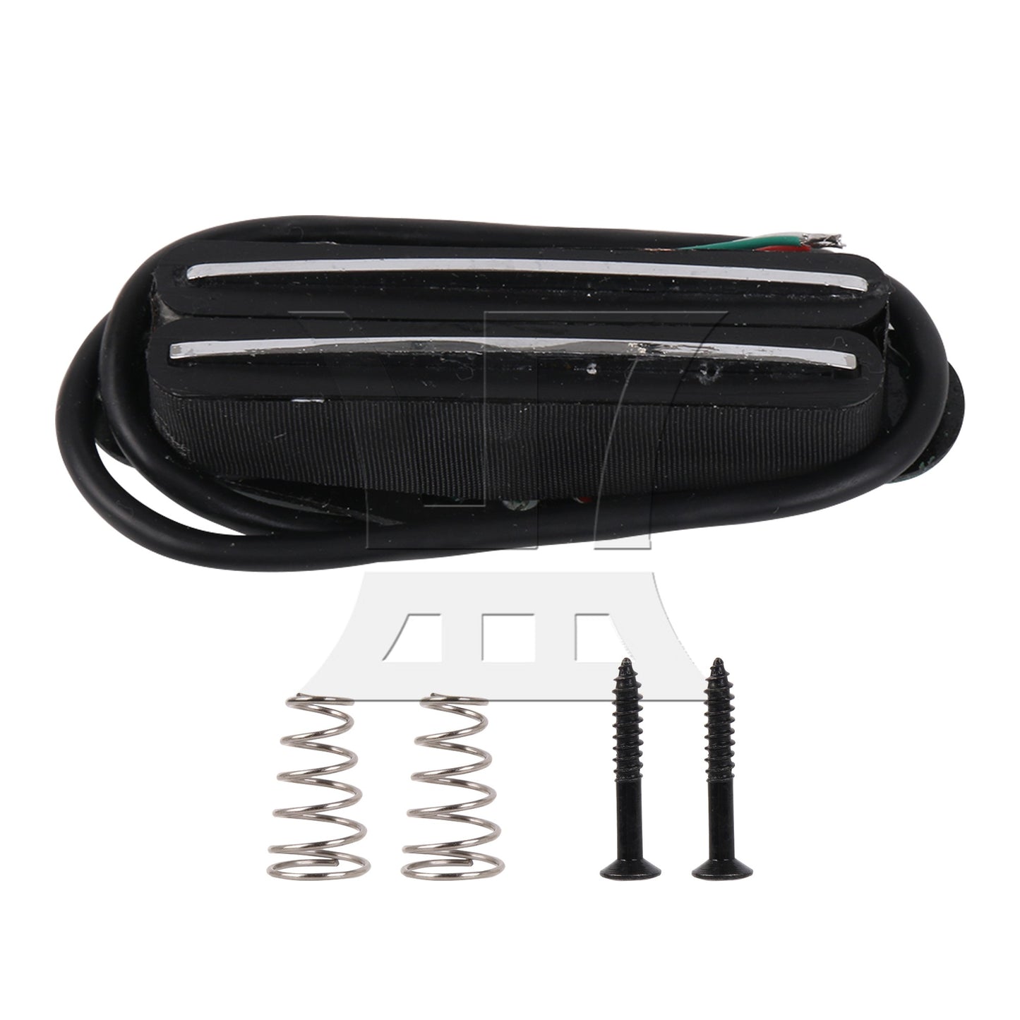 Pickup Double Coil Black Silver 3.26x0.90inch