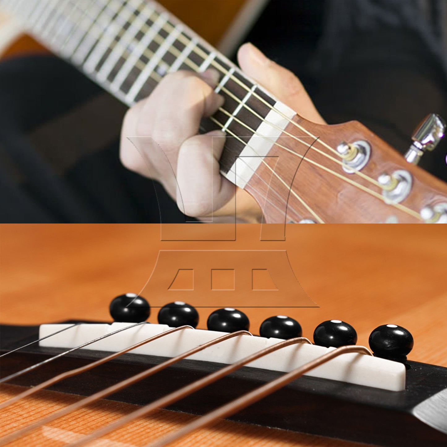 BQLZR Ukulele UK Neck Nut Slotted & Saddle Set