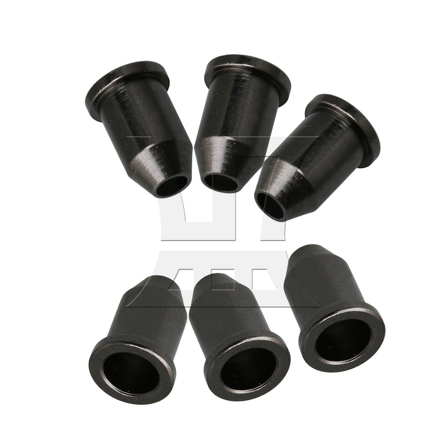 6 Pieces Chrome Through Body String Mounting Ferrules Set