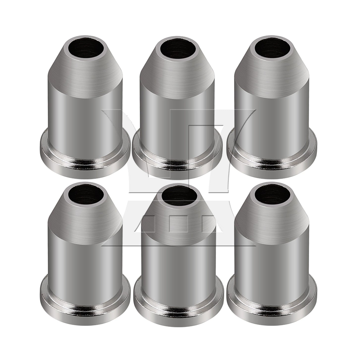 6 Pieces Chrome Through Body String Mounting Ferrules Set