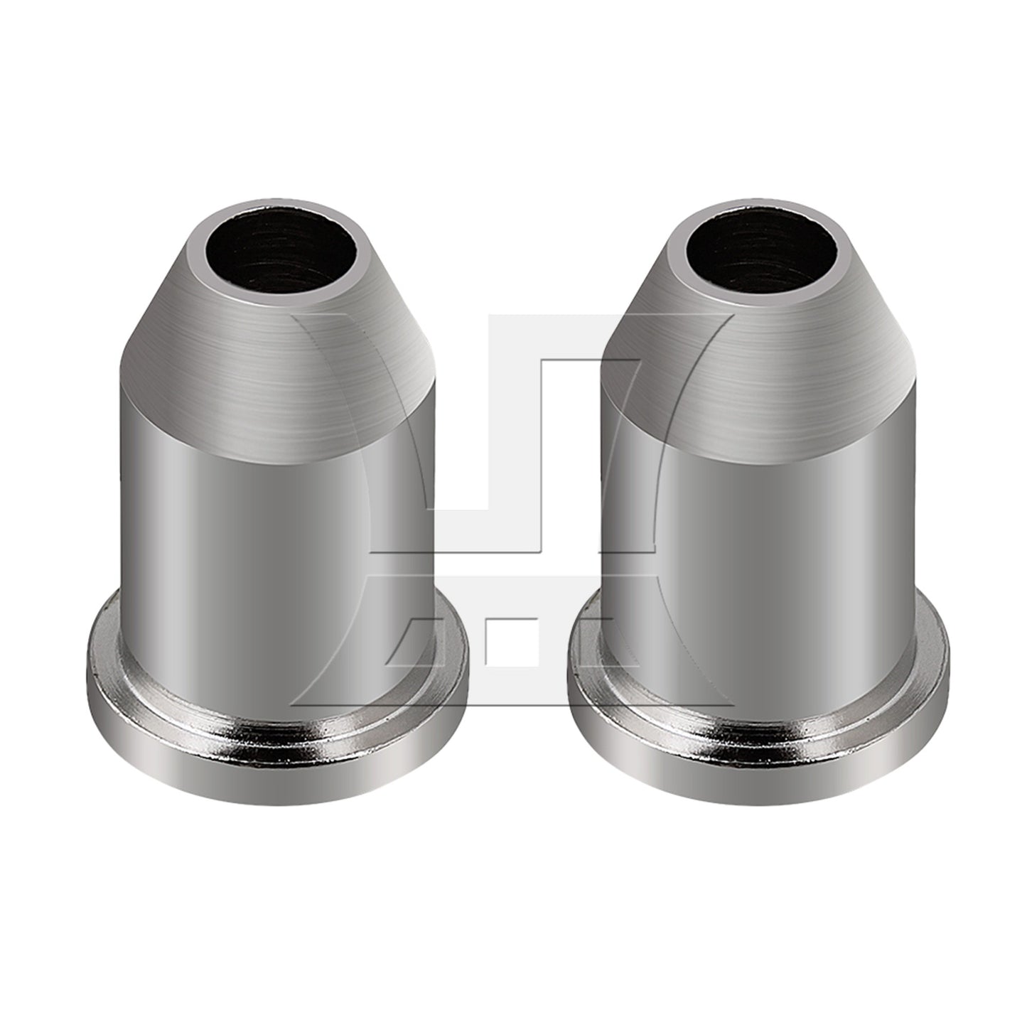 6 Pieces Chrome Through Body String Mounting Ferrules Set