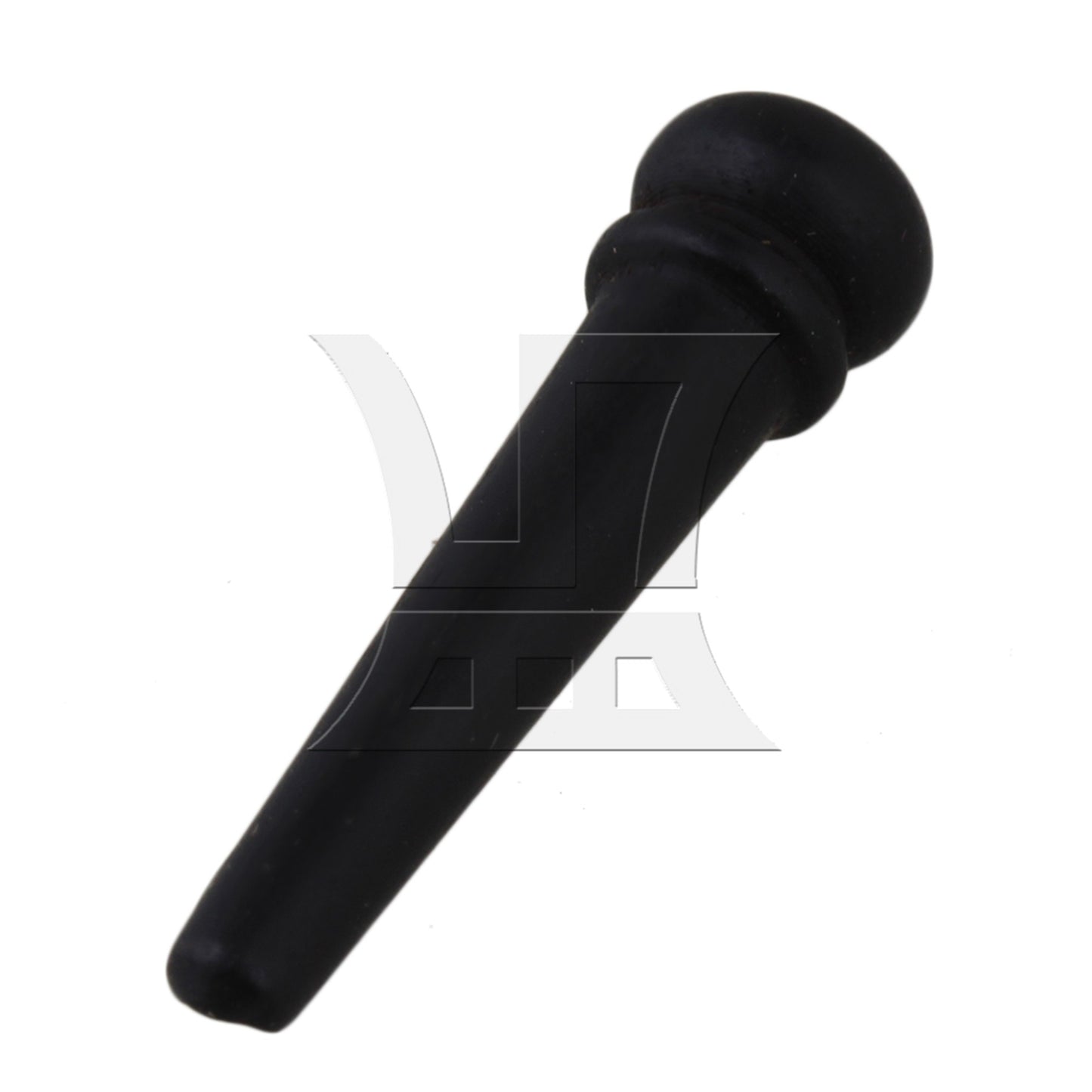 6 Acoustic Guitar Ebony Bridge Pins With Abalone Dot and Brass Circle skirt