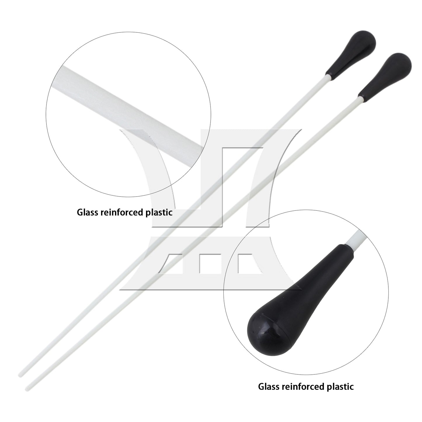 2x NEW 15" Music Conductor's Baton w/ black ABS handle