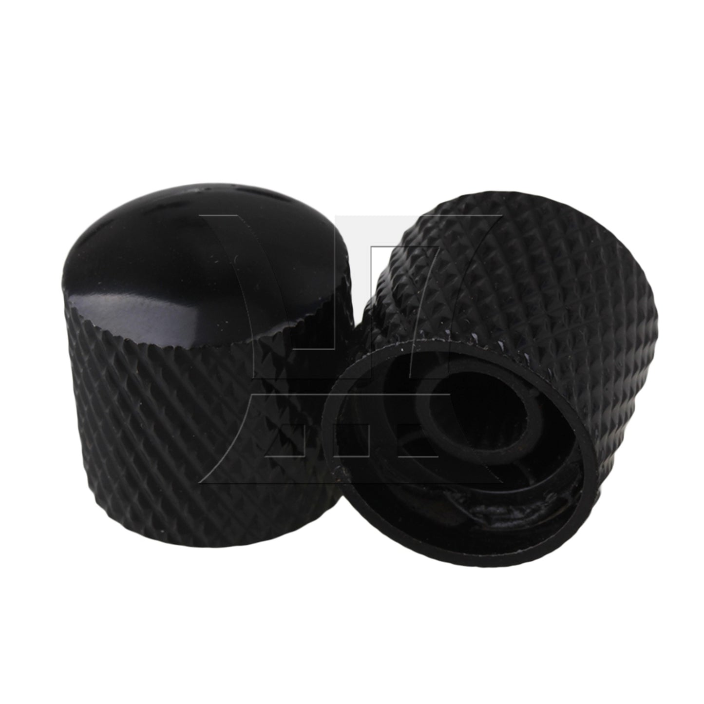 4pcs Black Plated Metal Electric Guitar Bass Dome Tone Knobs