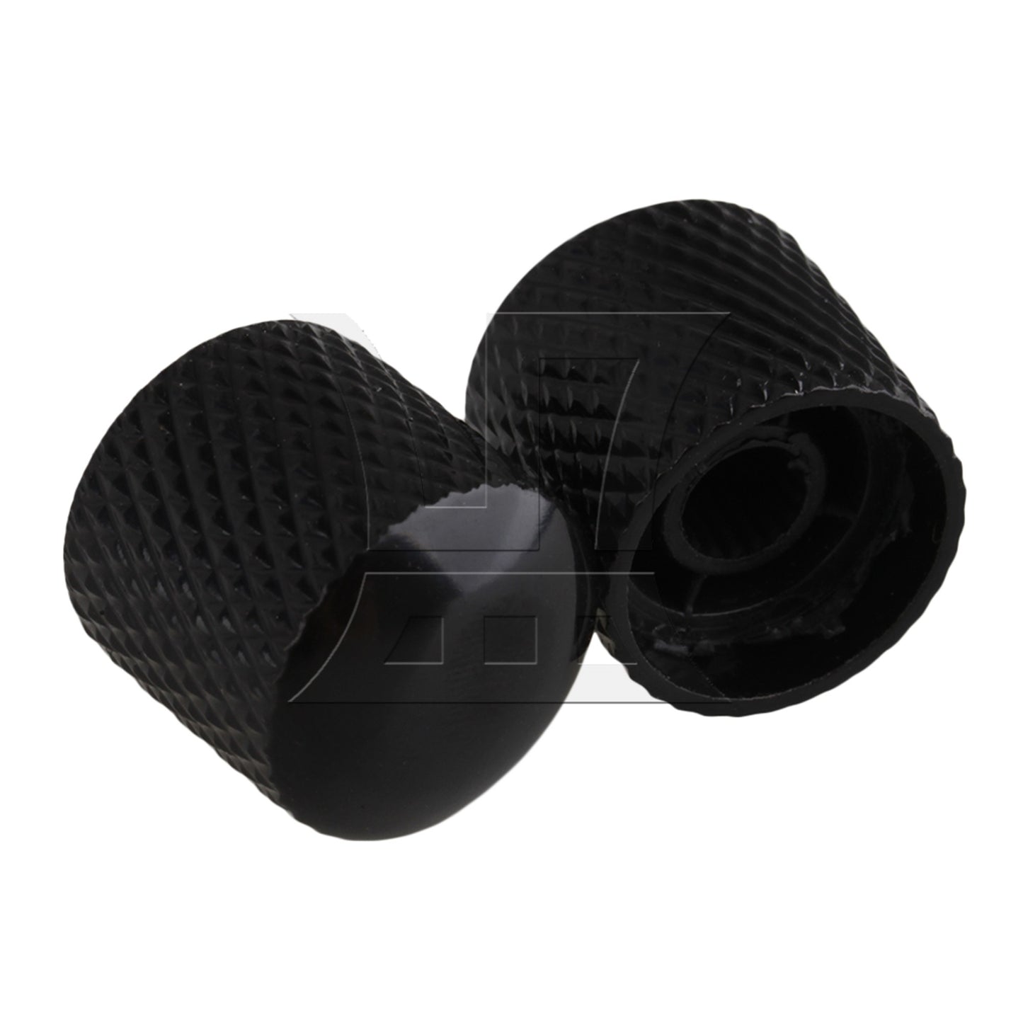 4pcs Black Plated Metal Electric Guitar Bass Dome Tone Knobs