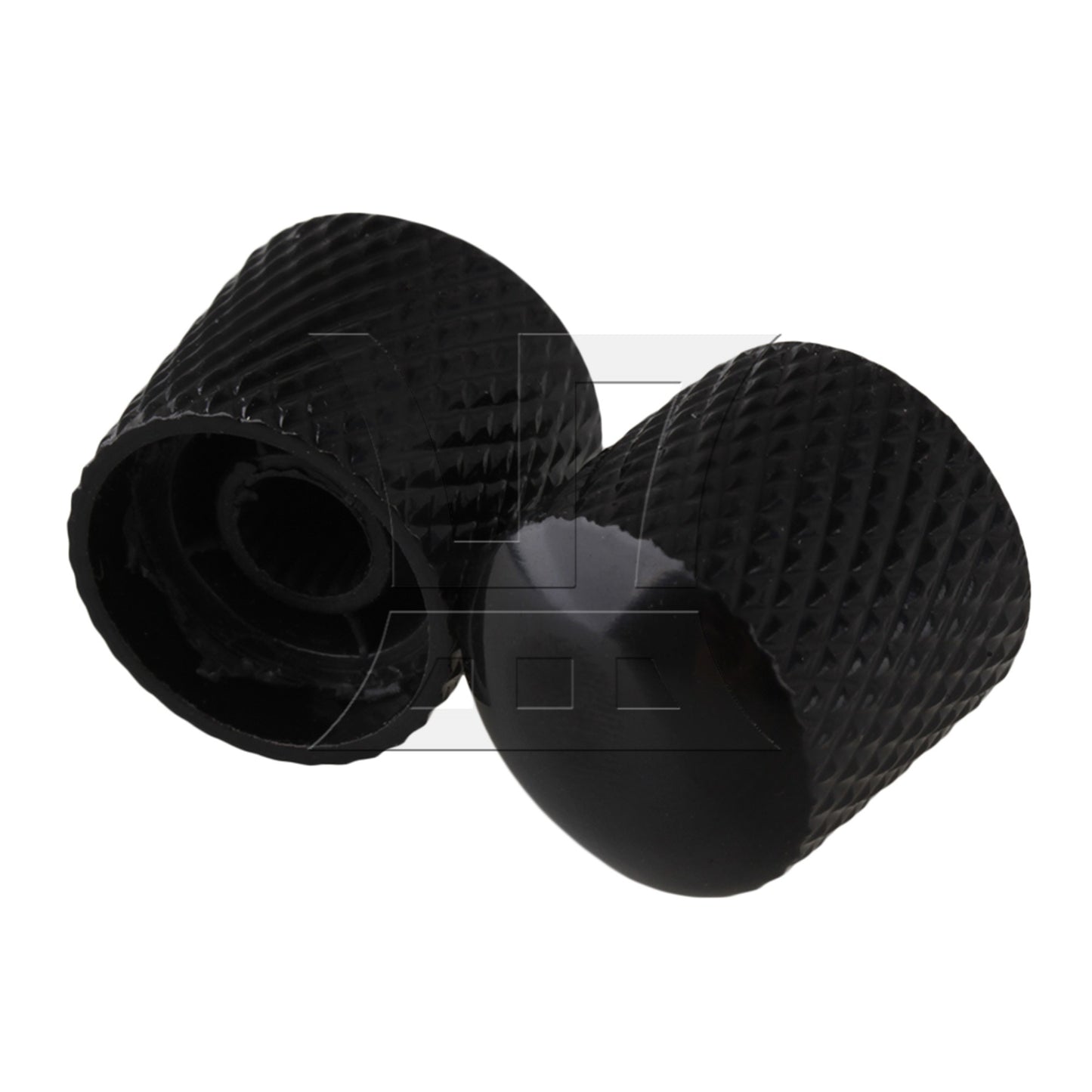 4pcs Black Plated Metal Electric Guitar Bass Dome Tone Knobs