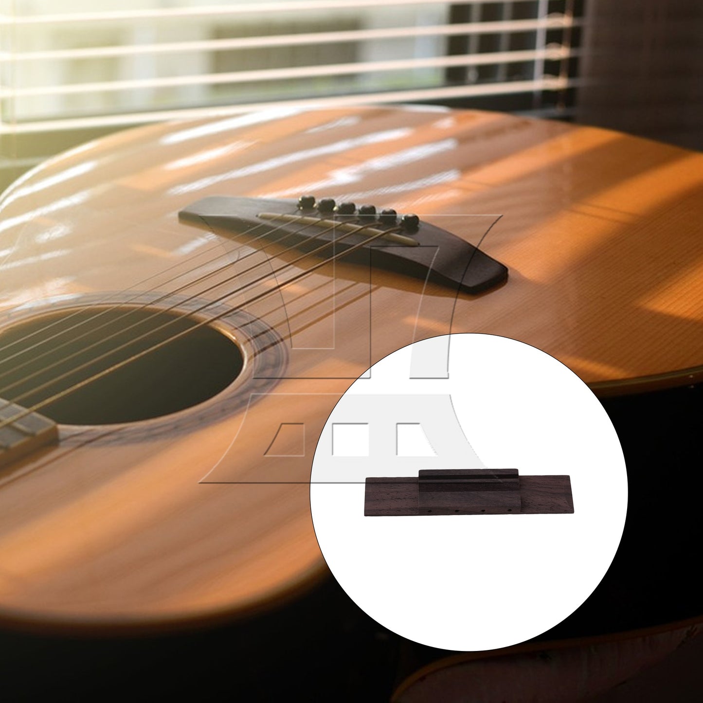 Rosewood Bridge for Ukulele Guitar Great Musical Instruments Parts