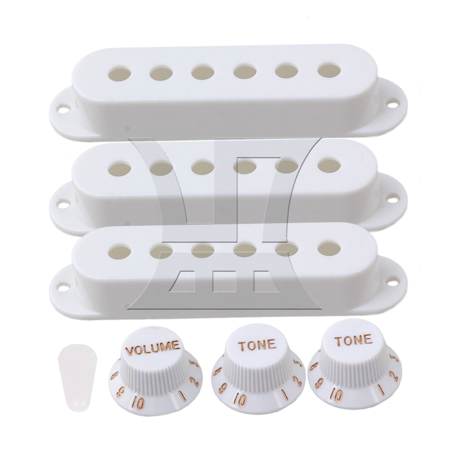 Cream Guitar Parts Set Switch tip Single coil Pickup Cover 1 volume 2 Tone Knobs