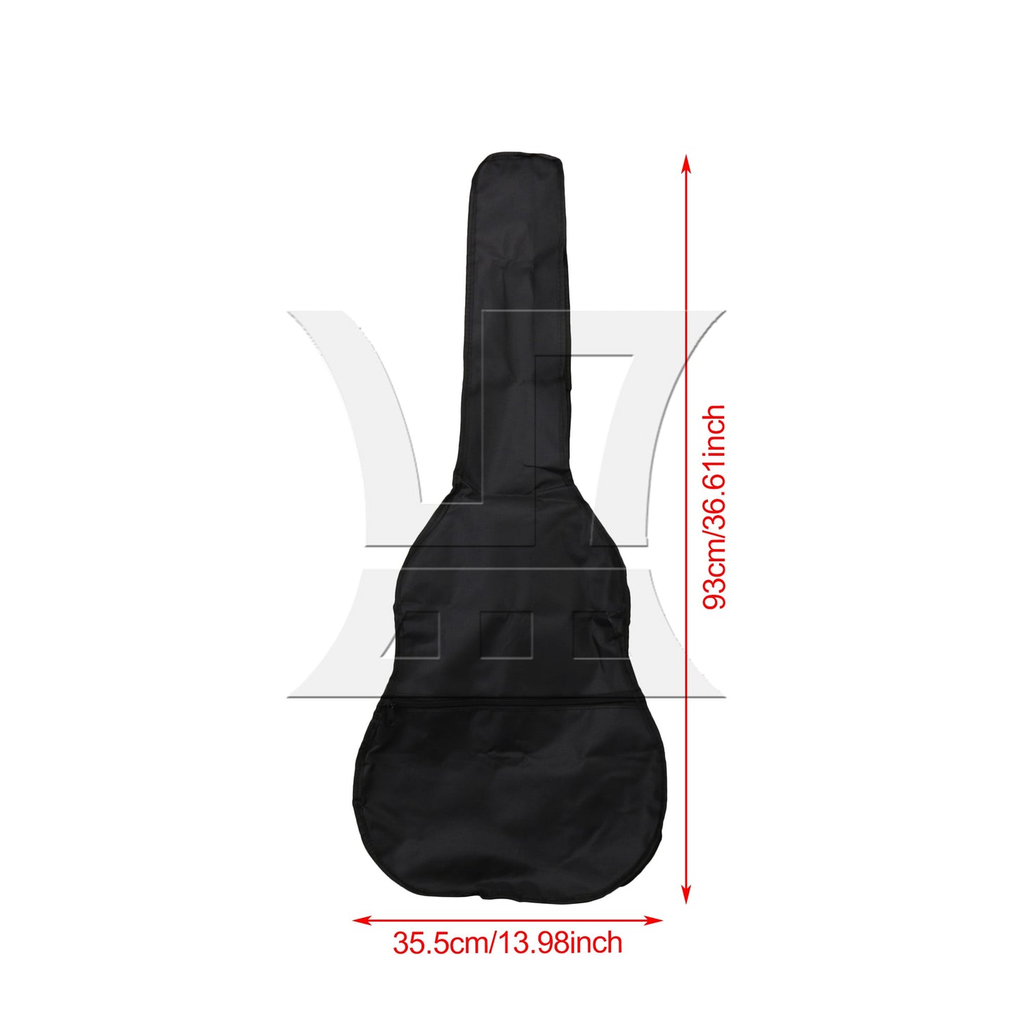 Black 36 Inch Nylon Gig Guitar Bag Backpack