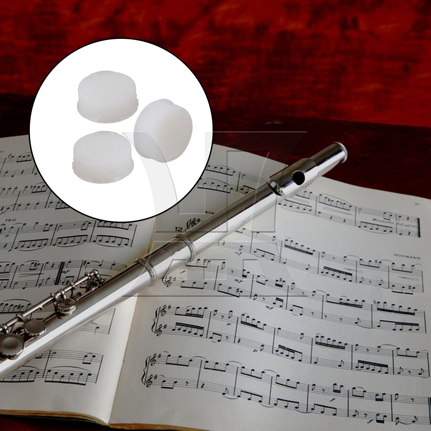 10pcs Flute Open Hole Plugs Silicone Flute Repair Parts Woodwind Parts