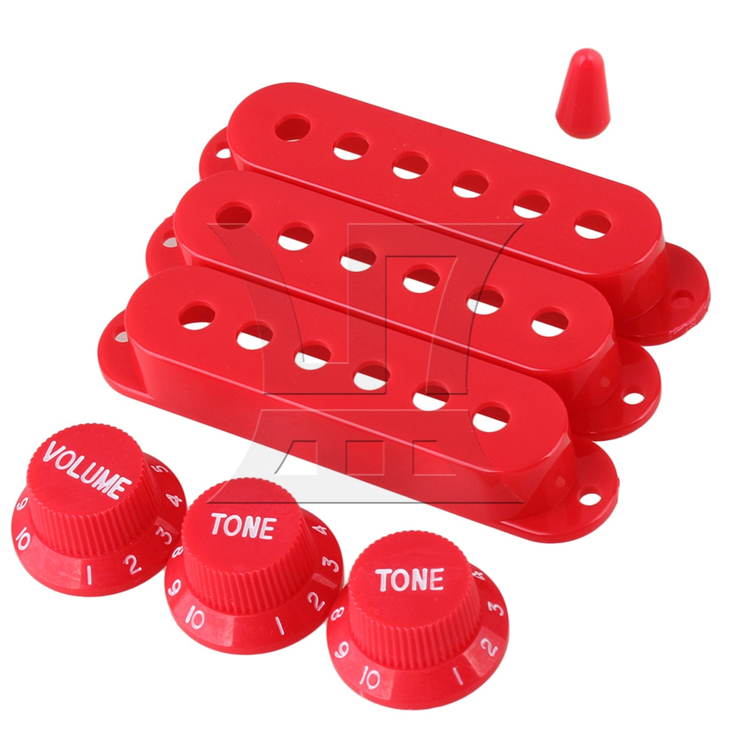 Cream Guitar Parts Set Switch tip Single coil Pickup Cover 1 volume 2 Tone Knobs