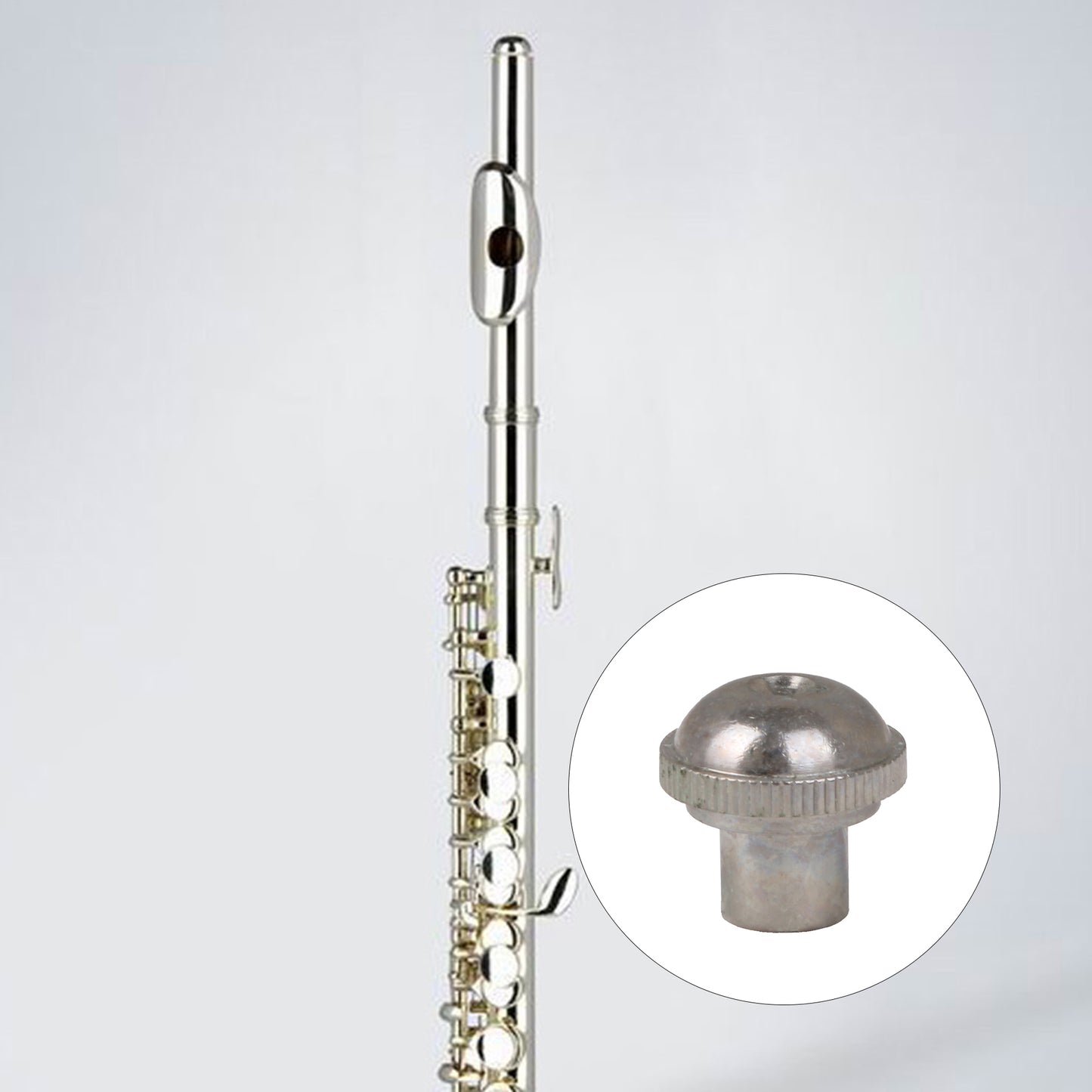 Universal Nickel Plated Piccolo Part Head Crown Headjoint Screw Cap Silver