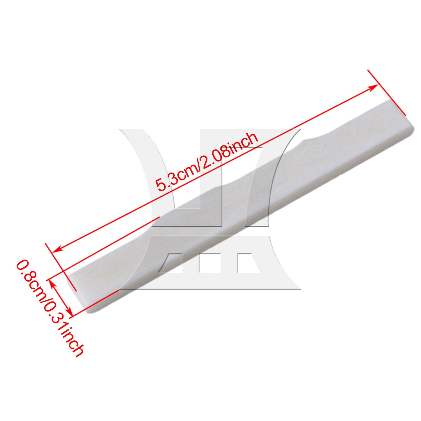 2pcs Real Natural Cattle Bone Ukulele Guitar Bridge Lower Saddle For 4 String
