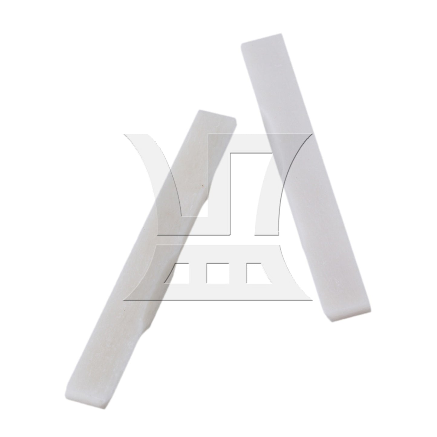 2pcs Real Natural Cattle Bone Ukulele Guitar Bridge Lower Saddle For 4 String