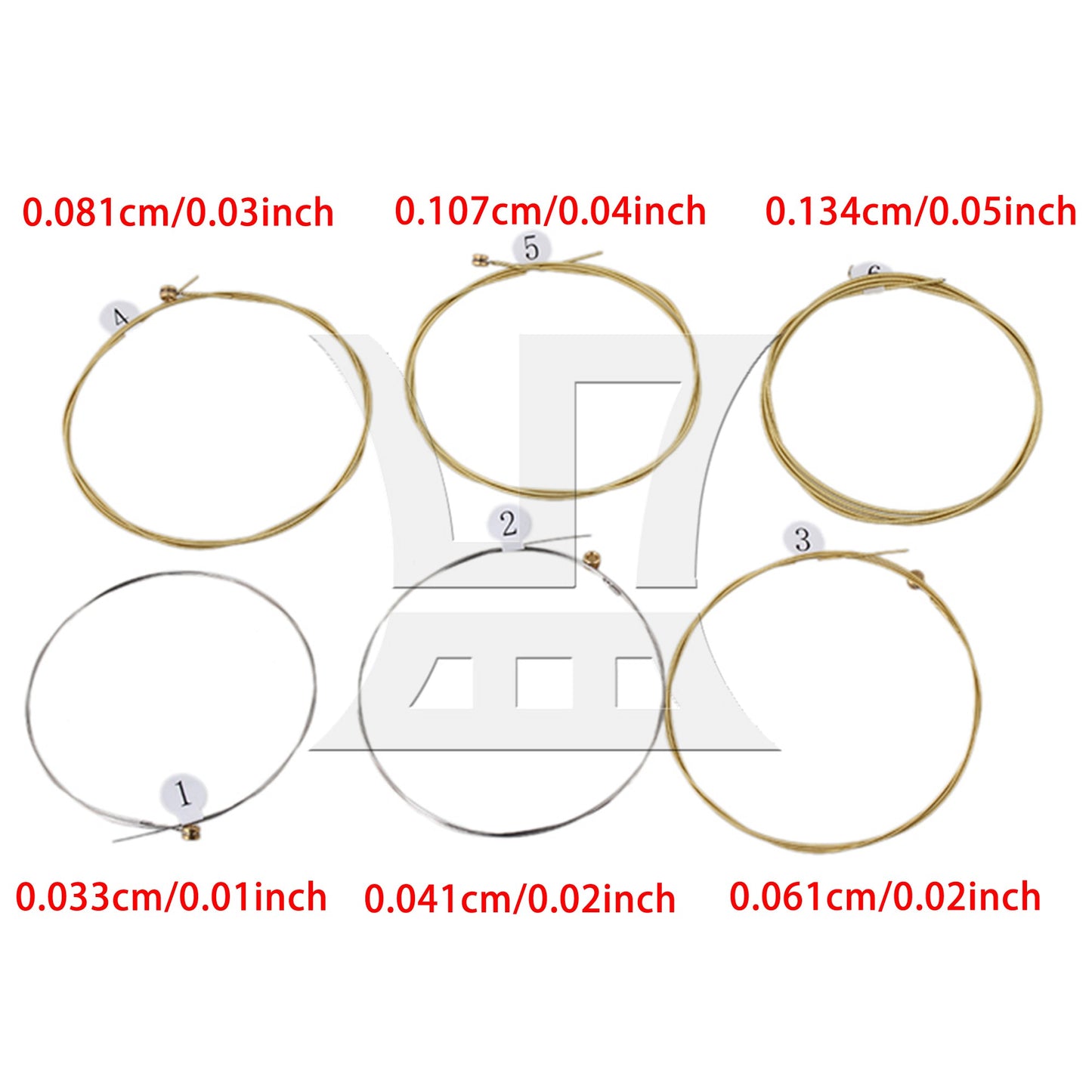 6pcs Super Slinky Guitar Strings Fret Wire For Acoustic Guitar 012-053 CA60-M