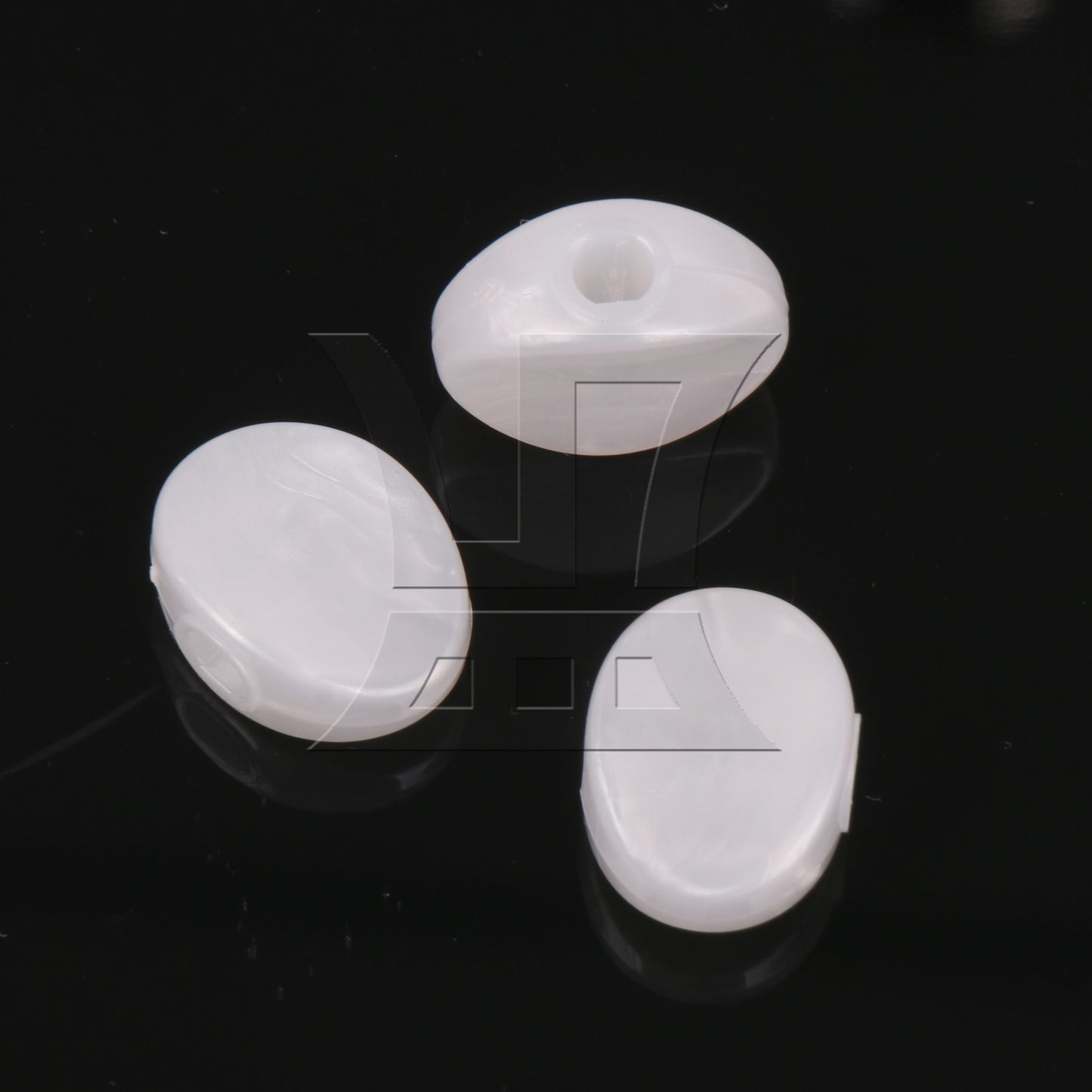Oval Shape White Guitar Plastic String Tuning Pegs Tuners Machine Heads Set of 6