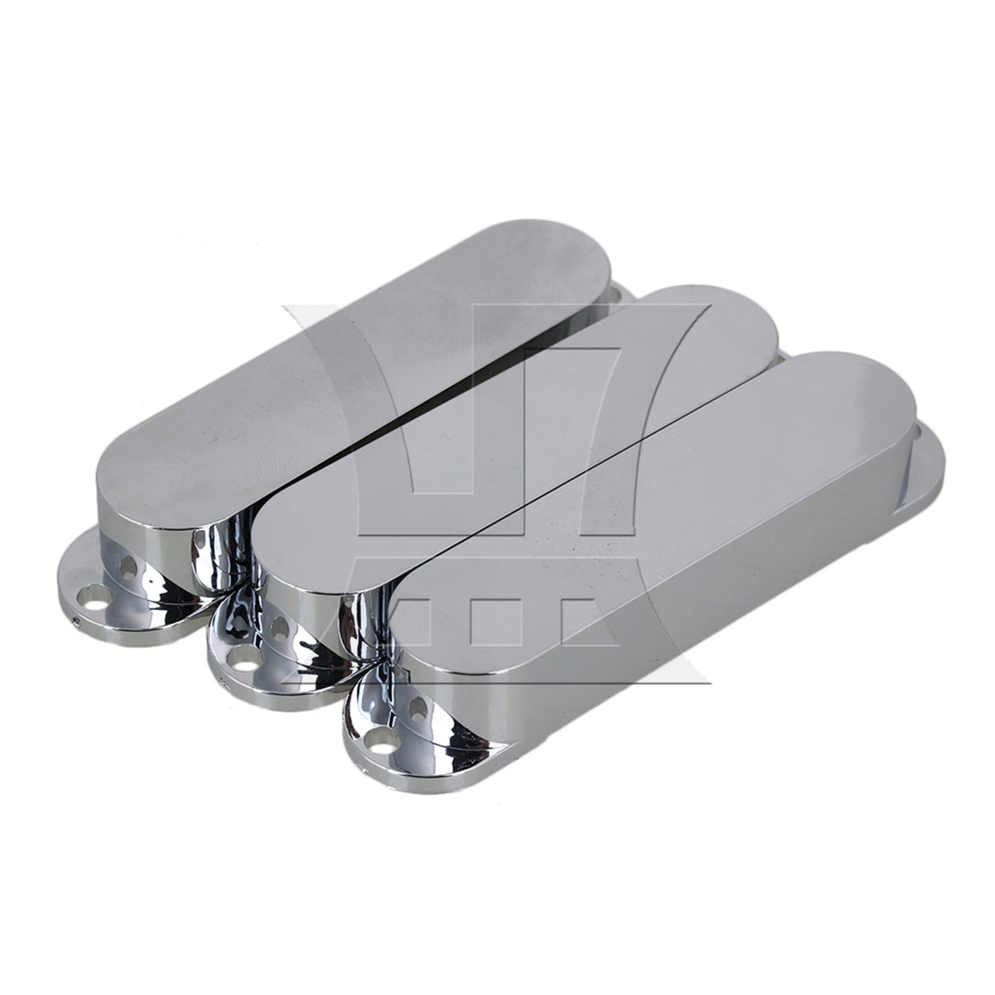 3pcs Guitar Parts White Plastic Smooth Closed Shell Single Coil Pickup Covers