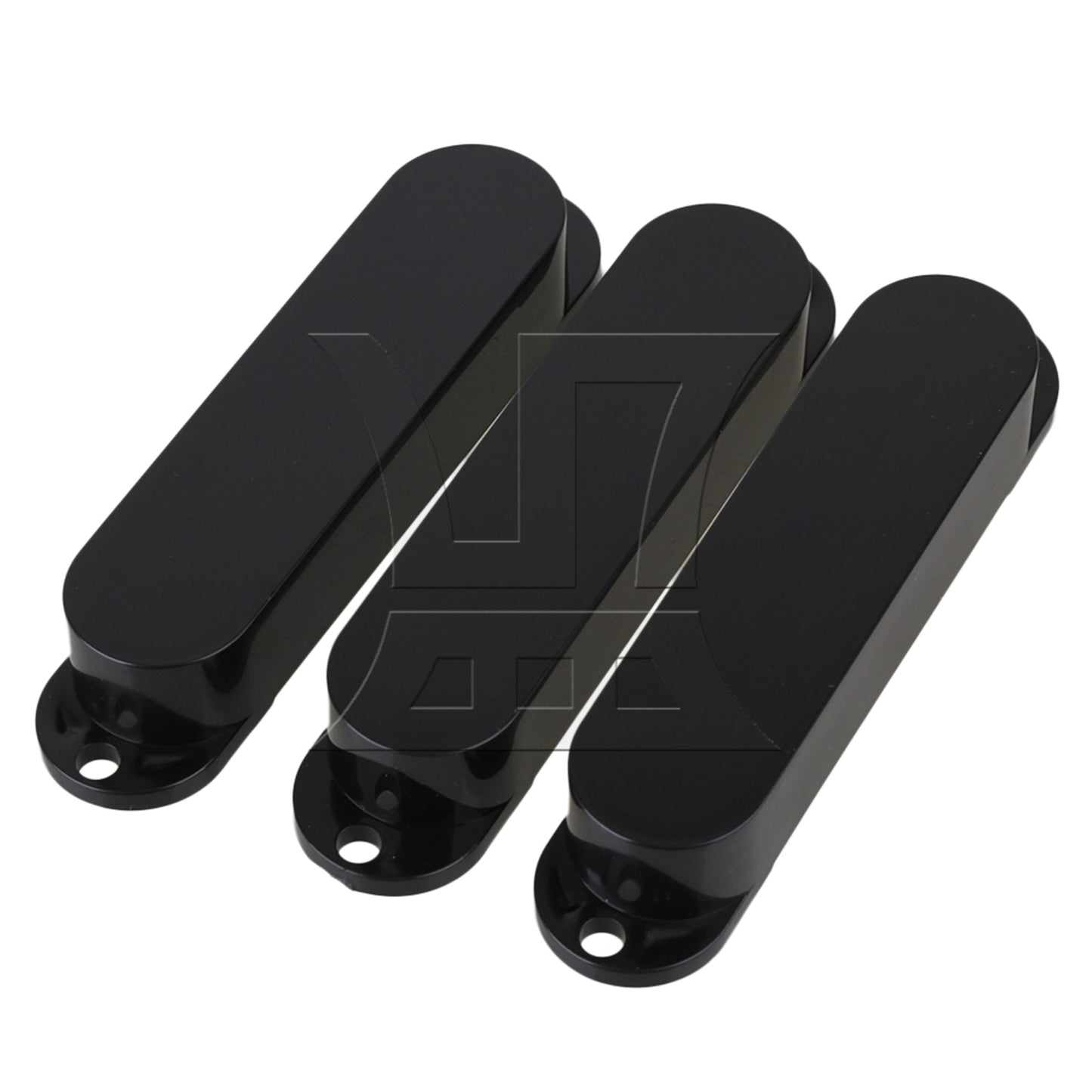 3pcs Guitar Parts White Plastic Smooth Closed Shell Single Coil Pickup Covers