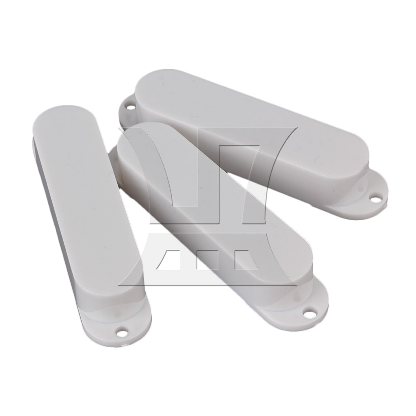 3pcs Guitar Parts White Plastic Smooth Closed Shell Single Coil Pickup Covers