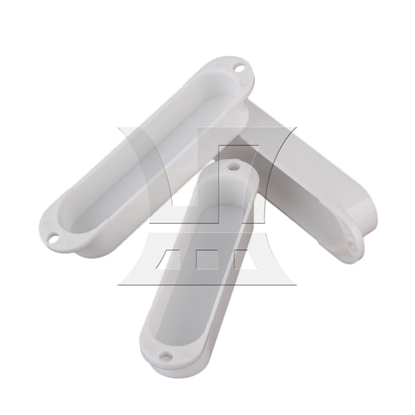 3pcs Guitar Parts White Plastic Smooth Closed Shell Single Coil Pickup Covers