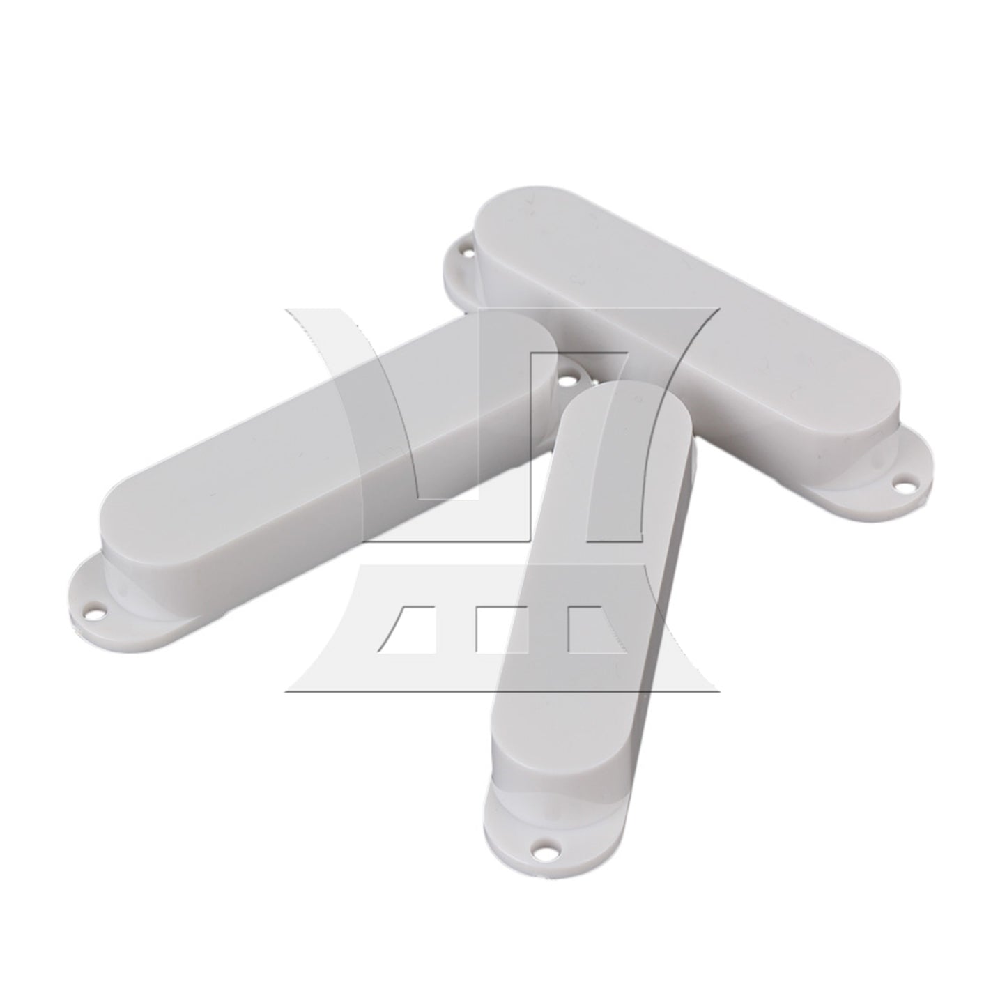 3pcs Guitar Parts White Plastic Smooth Closed Shell Single Coil Pickup Covers