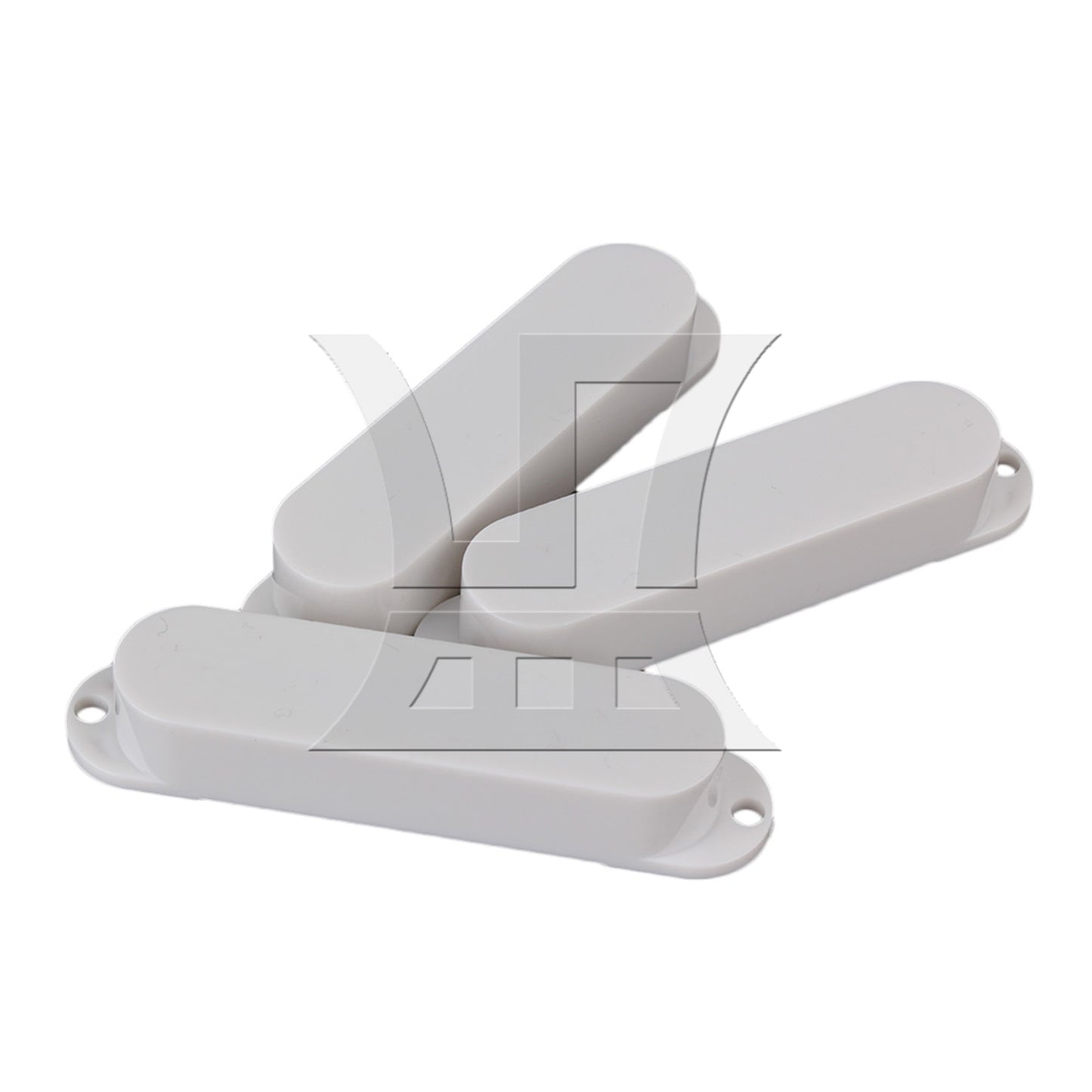 3pcs Guitar Parts White Plastic Smooth Closed Shell Single Coil Pickup Covers