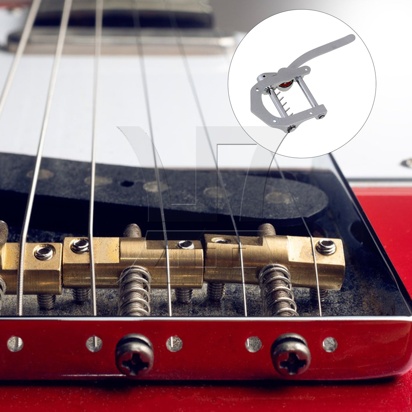 Silver Color Zinc Alloy Bridge Vibrato Tailpiece for Electric Guitar Part