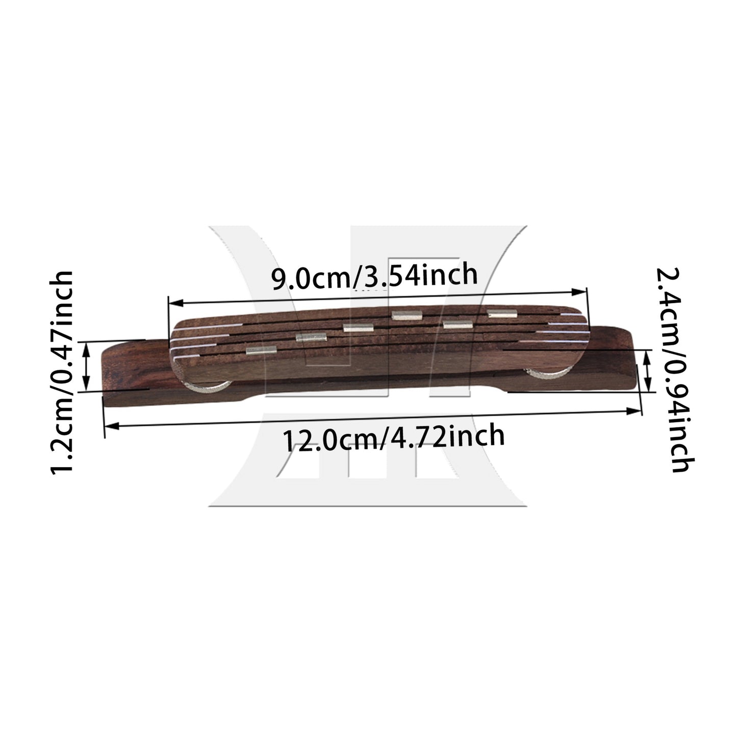 Adjustable Floating Bridge Rosewood for 6 String Archtop Jazz Guitar BQLZR