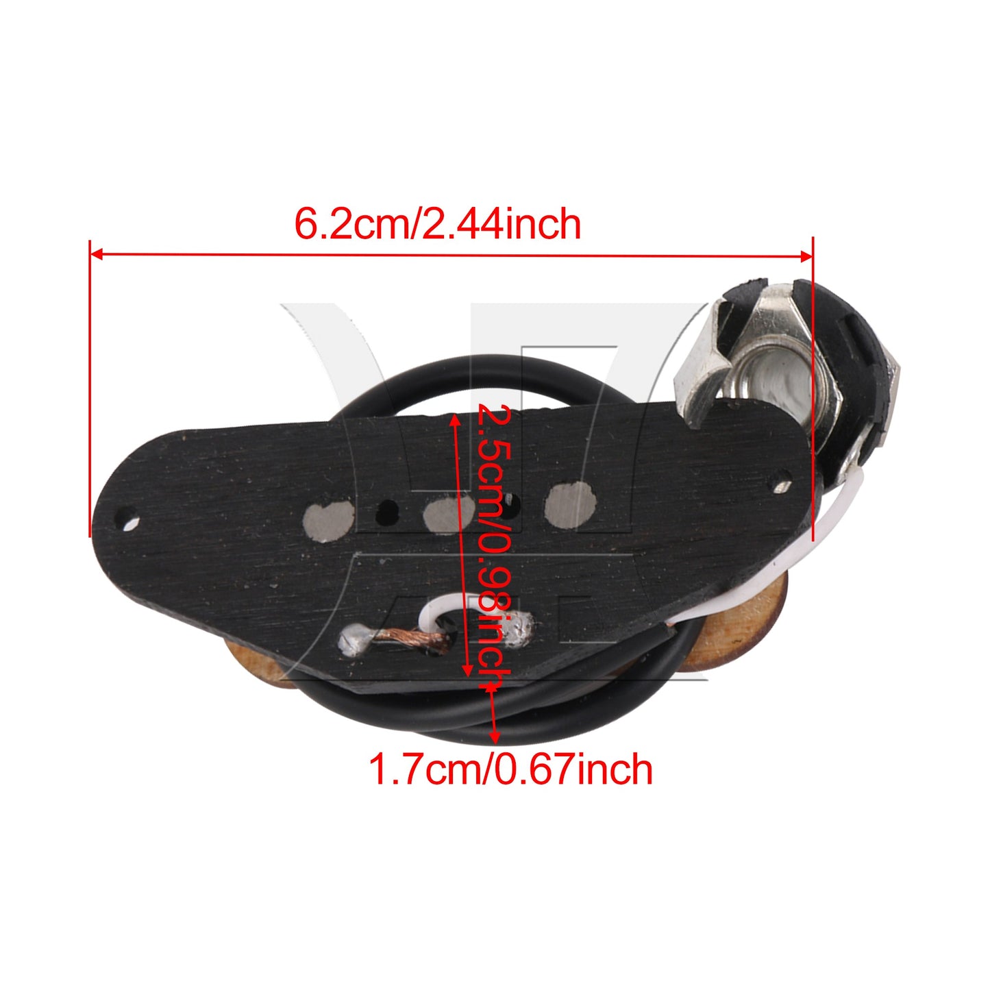 3-pole 4.3K Pre-wired 3 String Bass Pickup&Input Jack for Cigar Box Guitar BQLZR