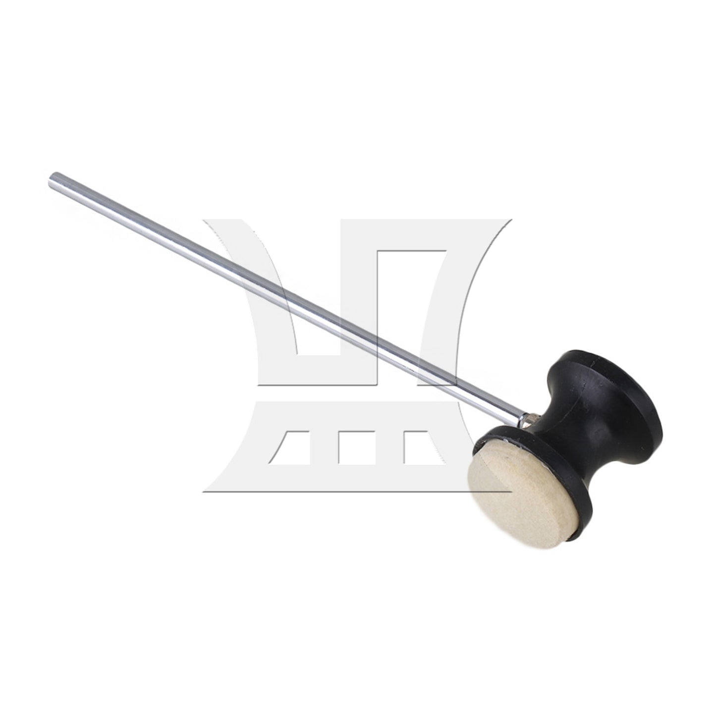 Round Shape Stainless Steel Shaft 7.48 x 1.97inch White Felt Bass Drum Beater