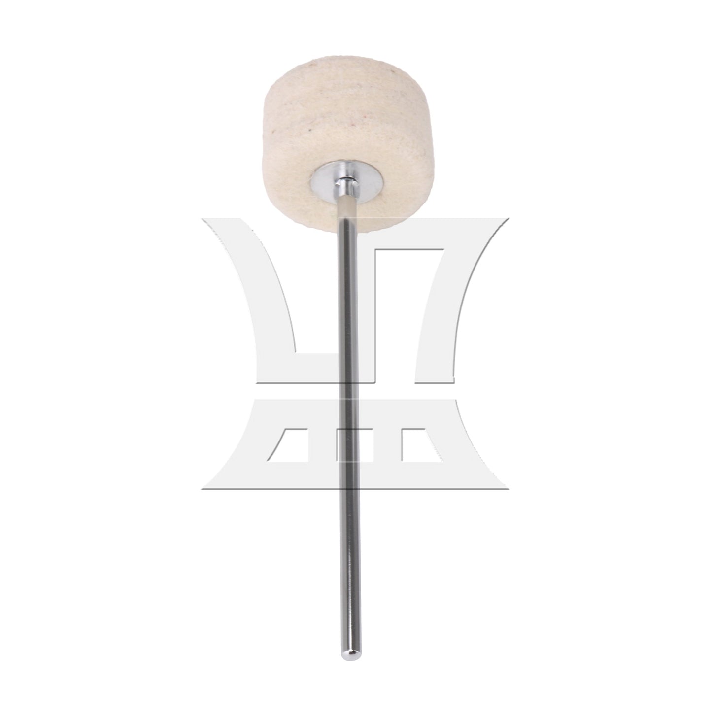 Round Shape Stainless Steel Shaft 7.48 x 1.97inch White Felt Bass Drum Beater