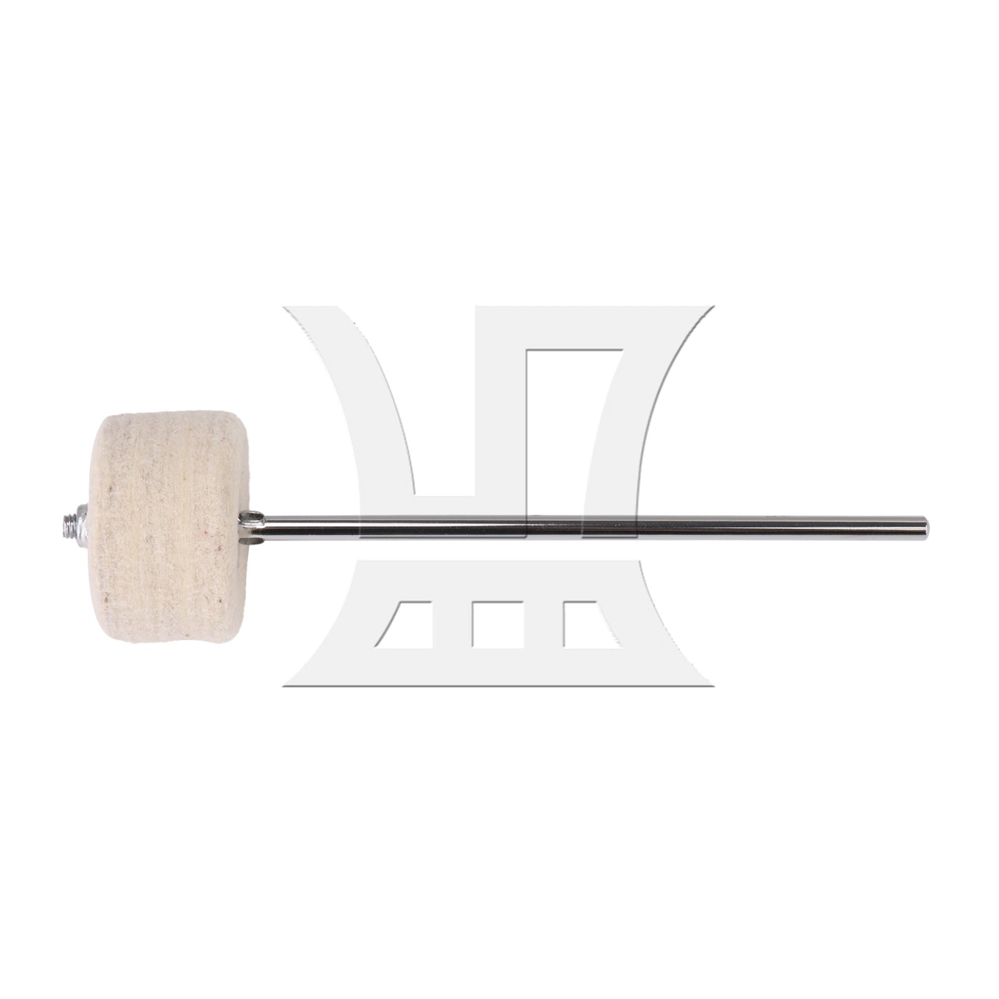 Round Shape Stainless Steel Shaft 7.48 x 1.97inch White Felt Bass Drum Beater