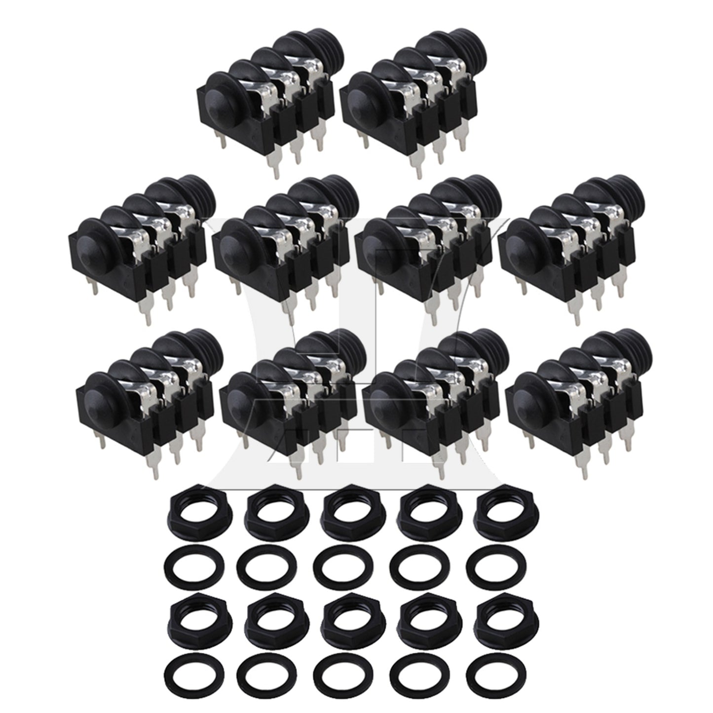 10x Female 6pin Stereo 6.35mm Phone Jack Audio Headphone Output BQLZR