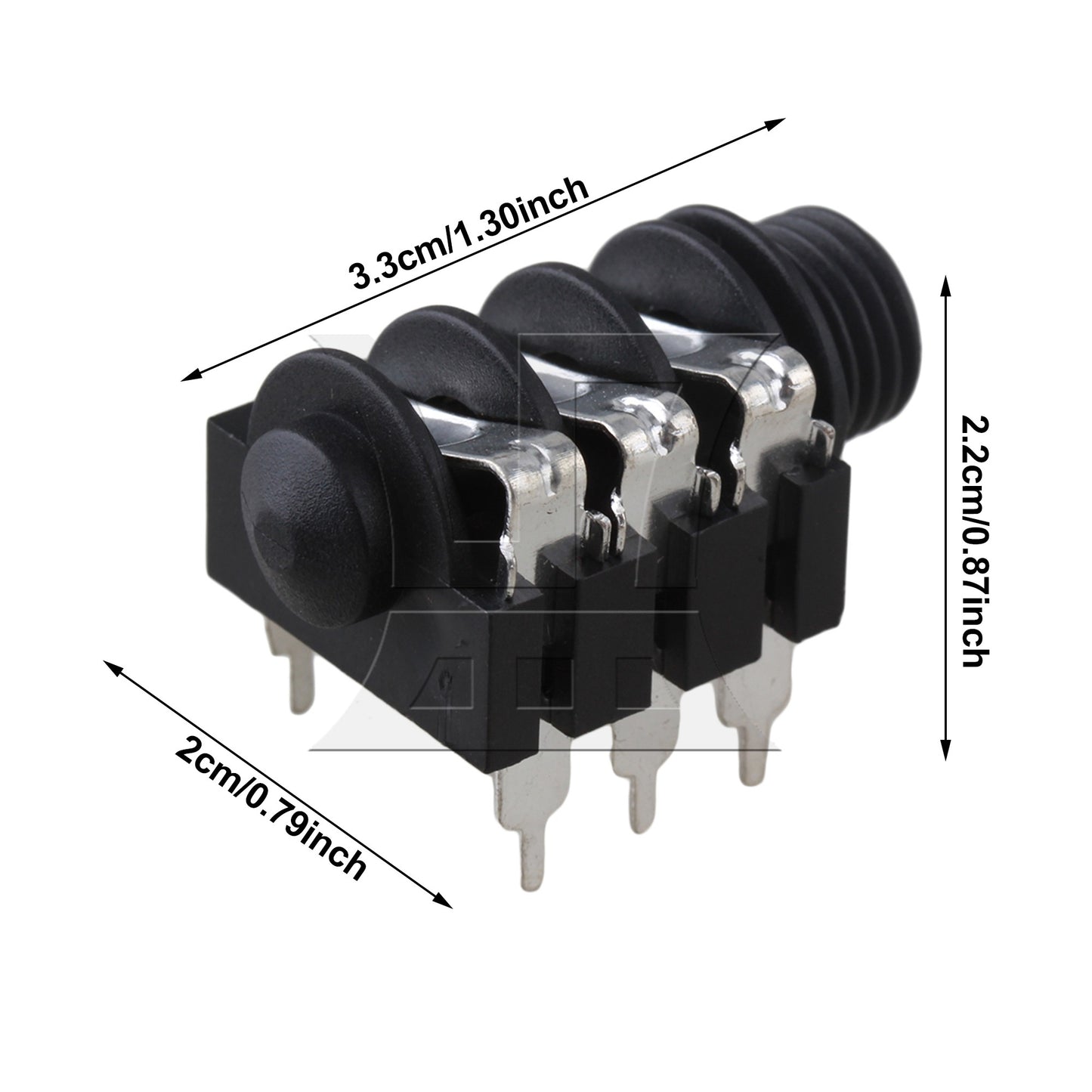 10x Female 6pin Stereo 6.35mm Phone Jack Audio Headphone Output BQLZR