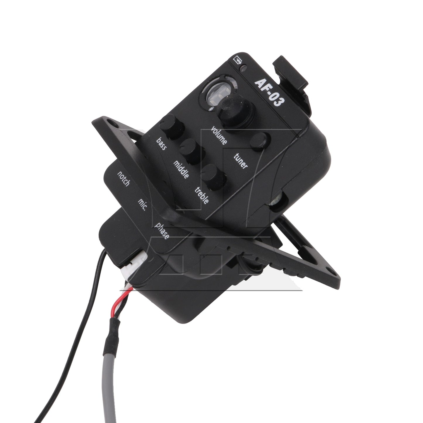 Black Guitar Preamp Piezo Pickup Tuner Plastic 301 Folk Acoustic Pickup