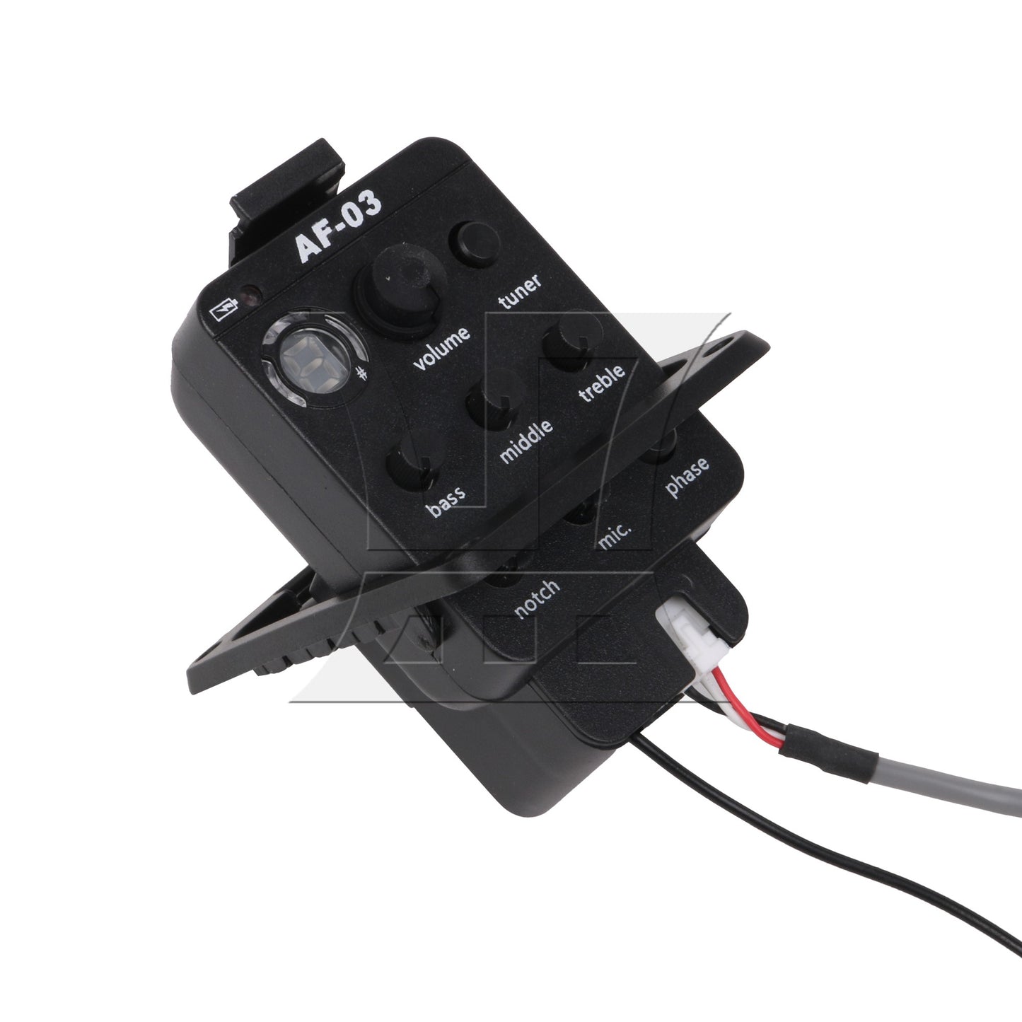 Black Guitar Preamp Piezo Pickup Tuner Plastic 301 Folk Acoustic Pickup