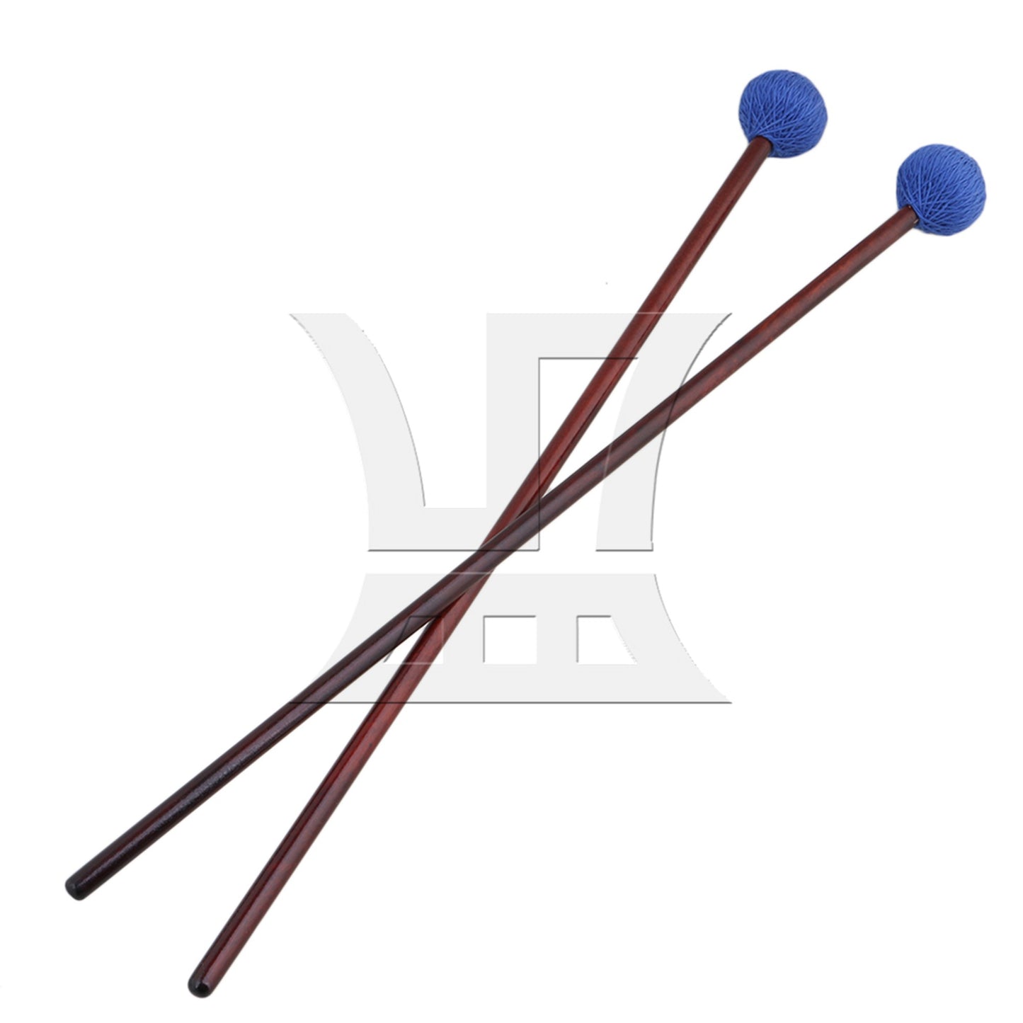 2 x BQLZR Maple Handles and Hard Blue Woolen Yarn Head Marimba Mallets