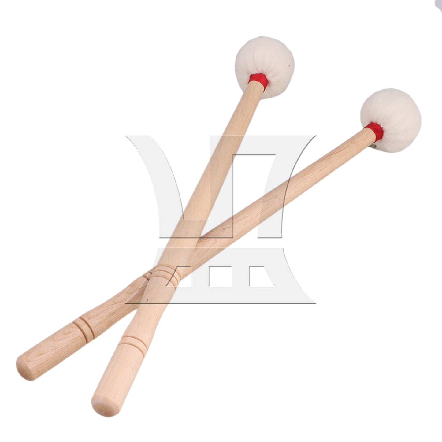 2 x BQLZR Soft Felt Head Wood Handle 12 Inch Timpani Stick Timpani Felt Mallet