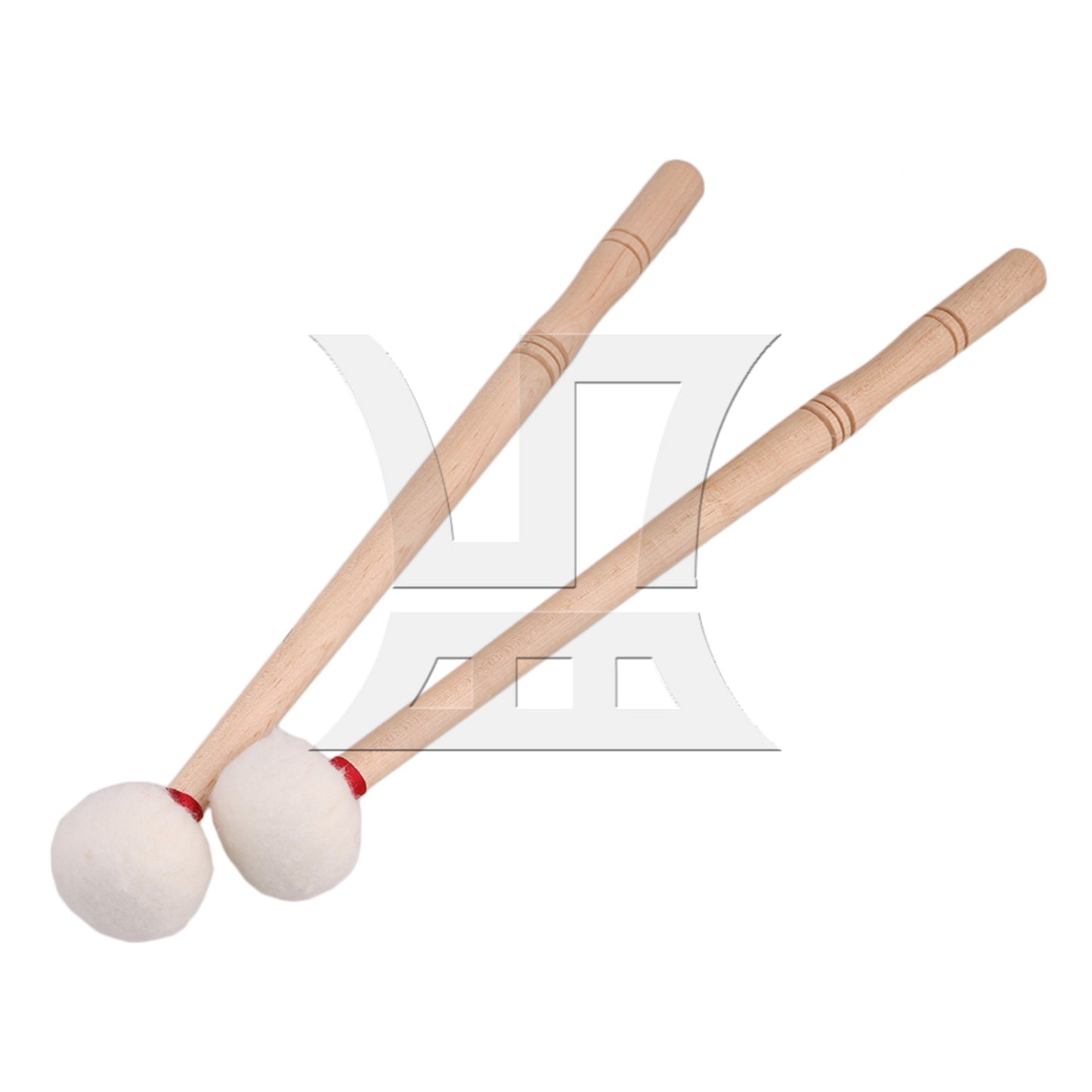2 x BQLZR Soft Felt Head Wood Handle 12 Inch Timpani Stick Timpani Felt Mallet