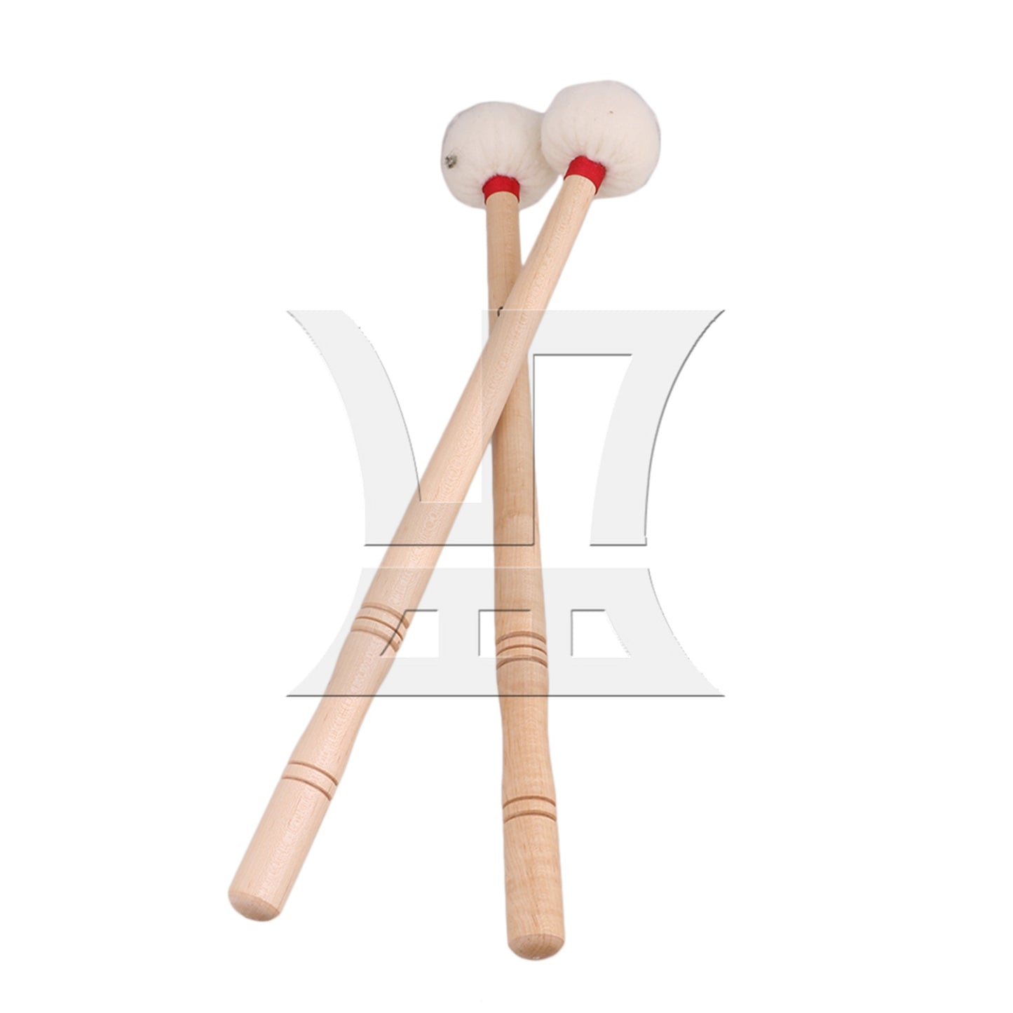 2 x BQLZR Soft Felt Head Wood Handle 12 Inch Timpani Stick Timpani Felt Mallet