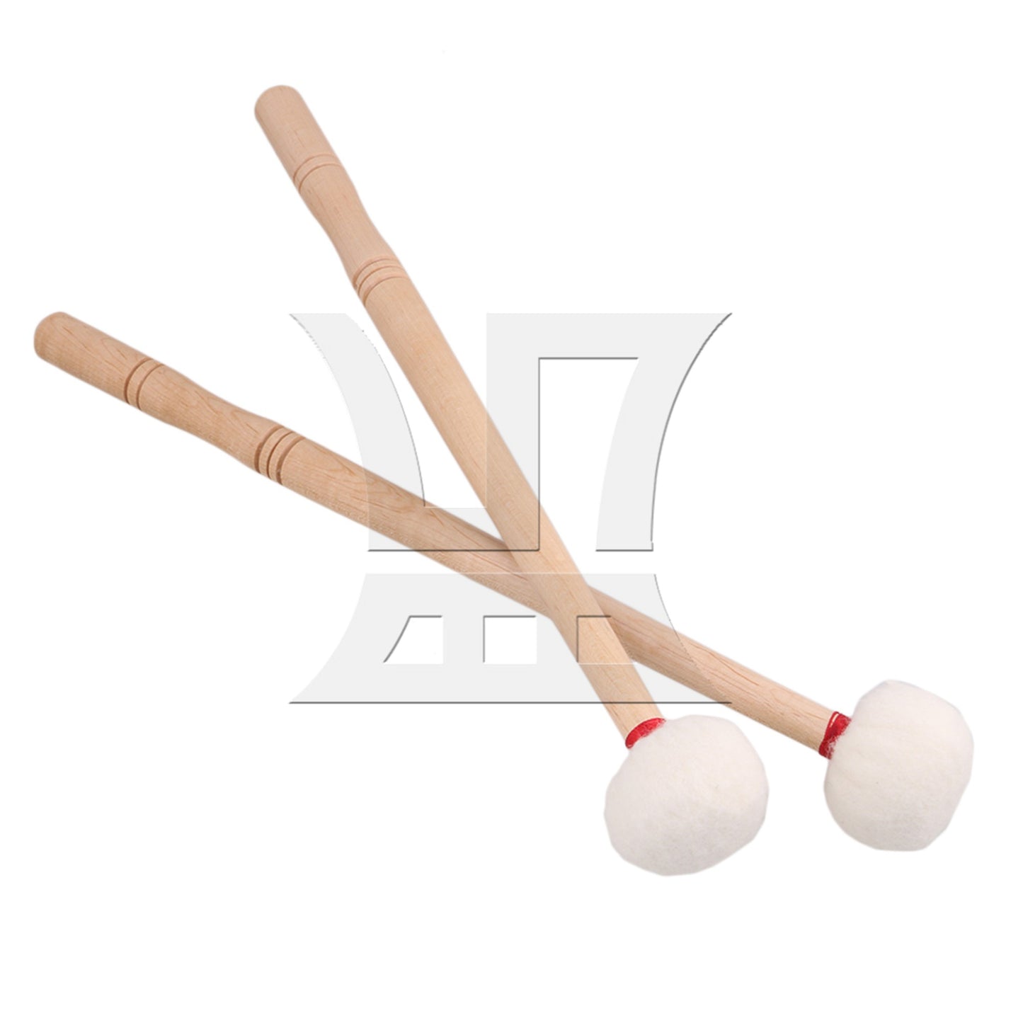 2 x BQLZR Soft Felt Head Wood Handle 12 Inch Timpani Stick Timpani Felt Mallet