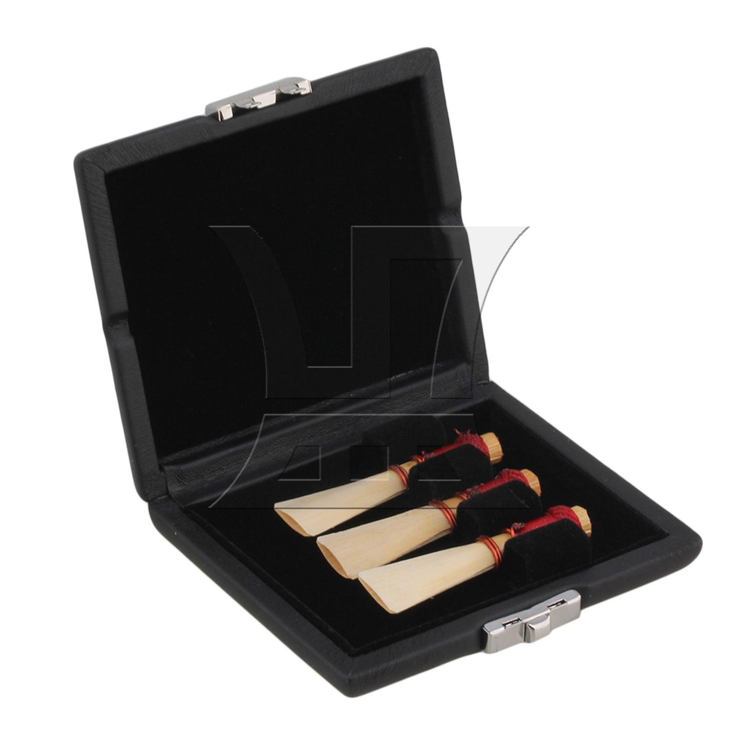Black Bassoon Reed Box Case with Flannel Slot Hold 3pcs Bassoon Reeds