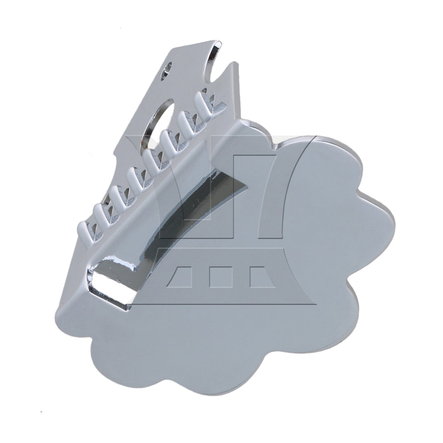 8-String Silver Zinc Alloy Mandolin Tailpiece Replacement 60 x 50mm BQLZR